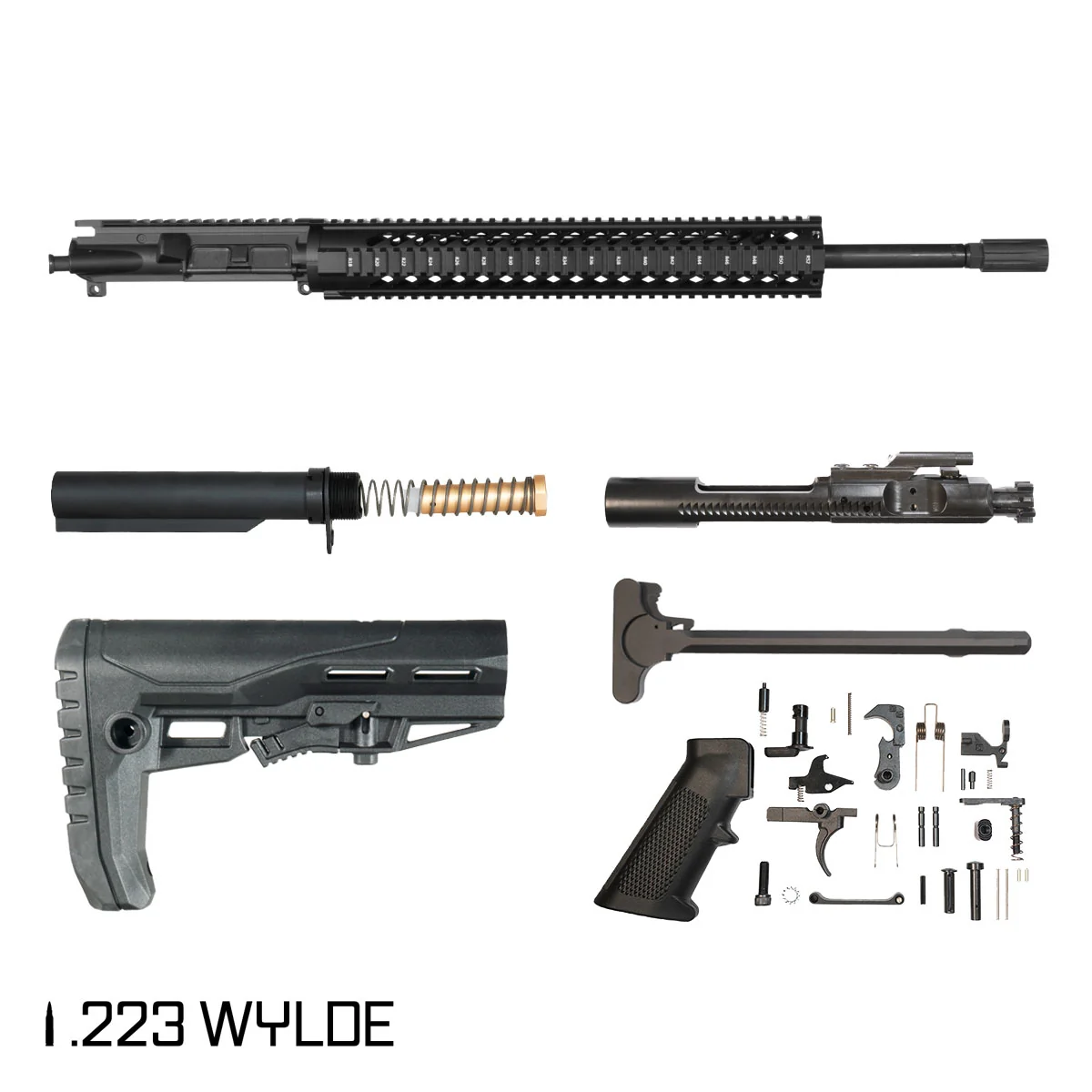 Davidson Defense Quad Bod 20-inch Rifle-Gas 1:8 .223 Wylde AR-15 Quad-Rail Handguard Rifle Full Build Kit