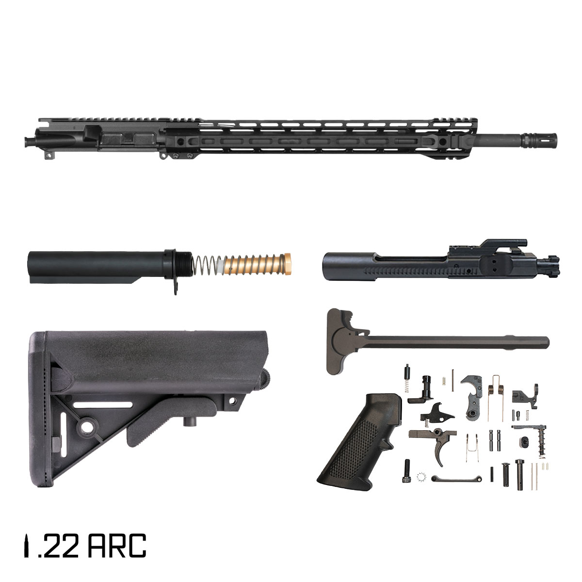 Davidson Defense Noah's ARC 20-inch Rifle-Gas 1:7 22 ARC AR-15 M-Lok Handguard Rifle Full Build Kit