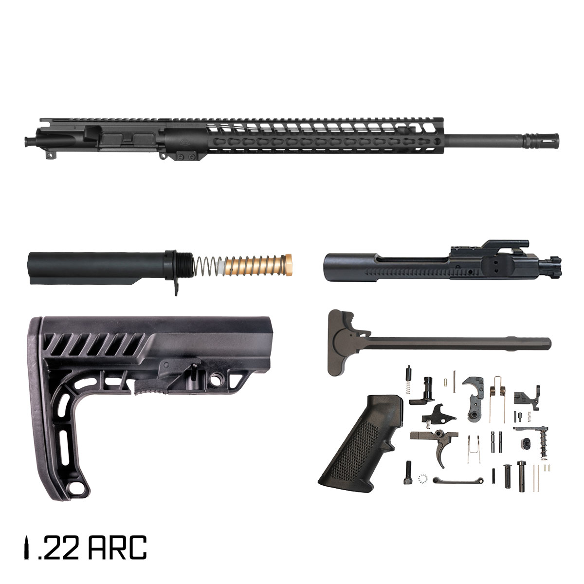 Davidson Defense Warden 20-inch Rifle-Gas 1:7 22 ARC AR-15 KeyMod Handguard Rifle Full Build Kit