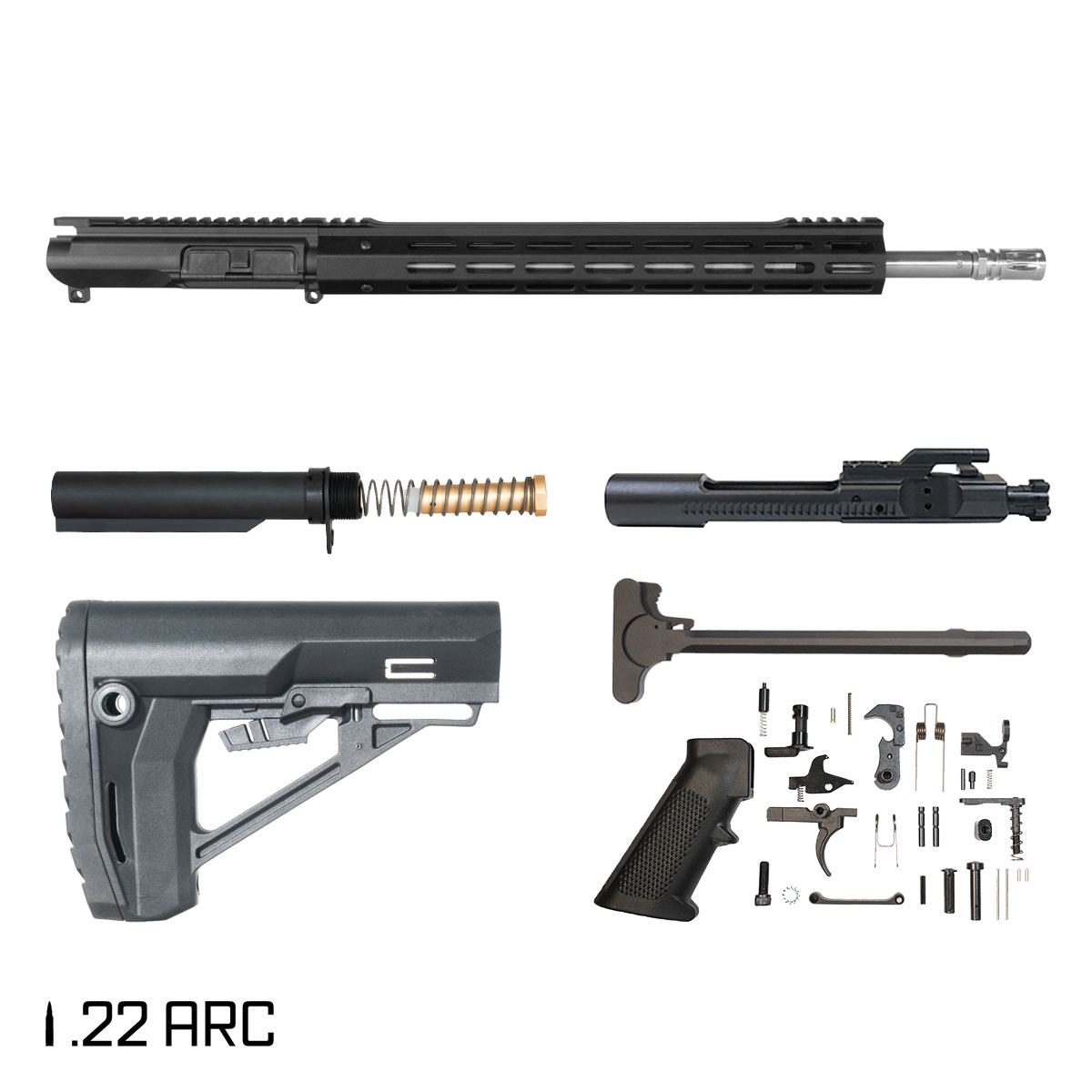 Davidson Defense Aerondight 18-inch Rifle-Gas 1:7 22 ARC AR-15 M-Lok Handguard Rifle Full Build Kit