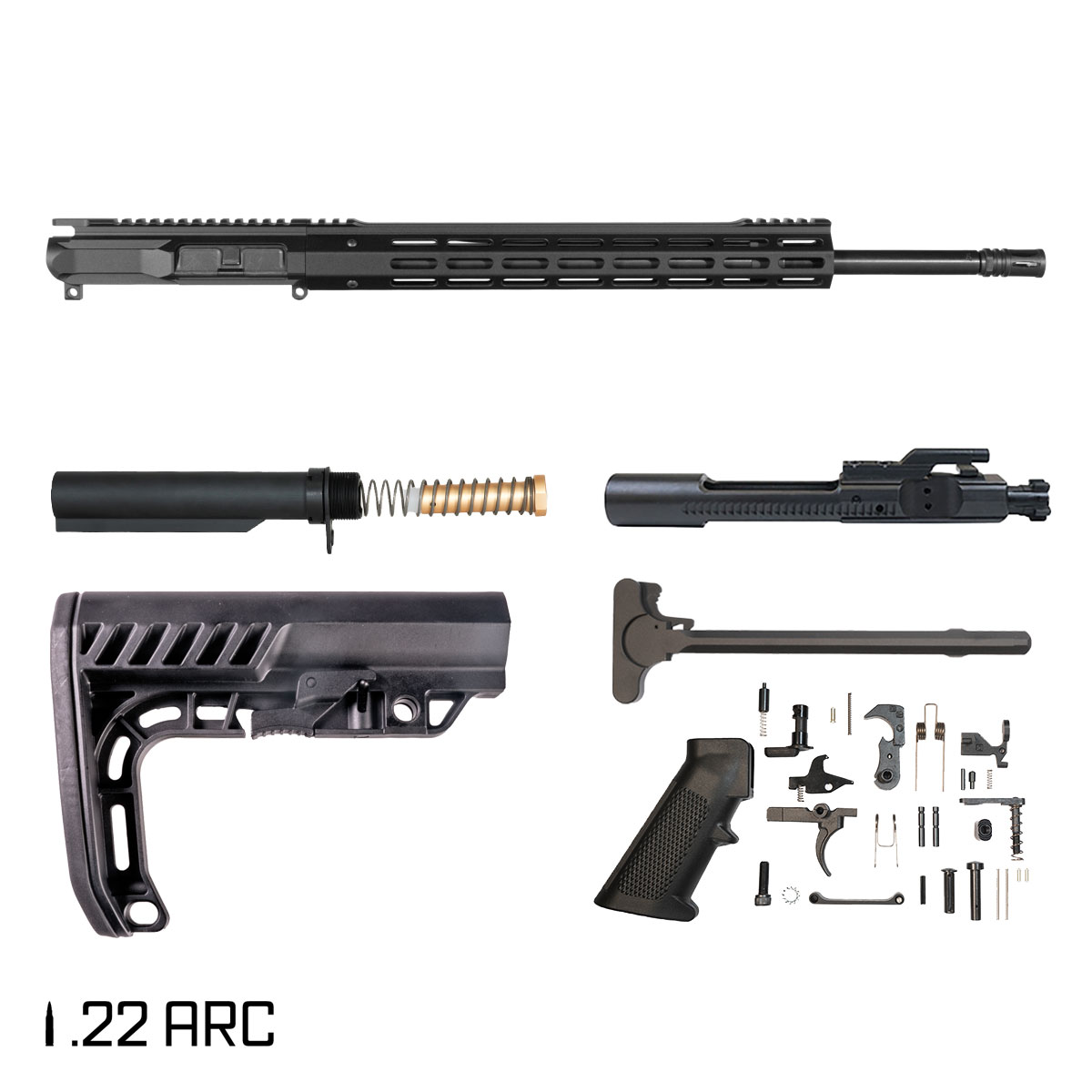 Davidson Defense Ronin Competition 20-inch 22 ARC Freefloat M-Lok Handguard Rifle Full Build Kit