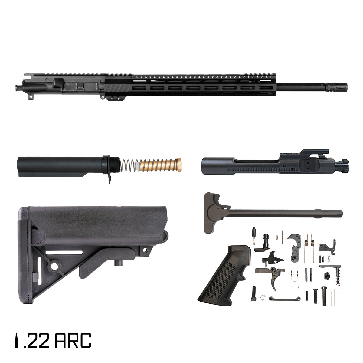 Davidson Defense Chipper 20-inch 22 ARC Freefloat M-Lok Handguard Rifle Full Build Kit