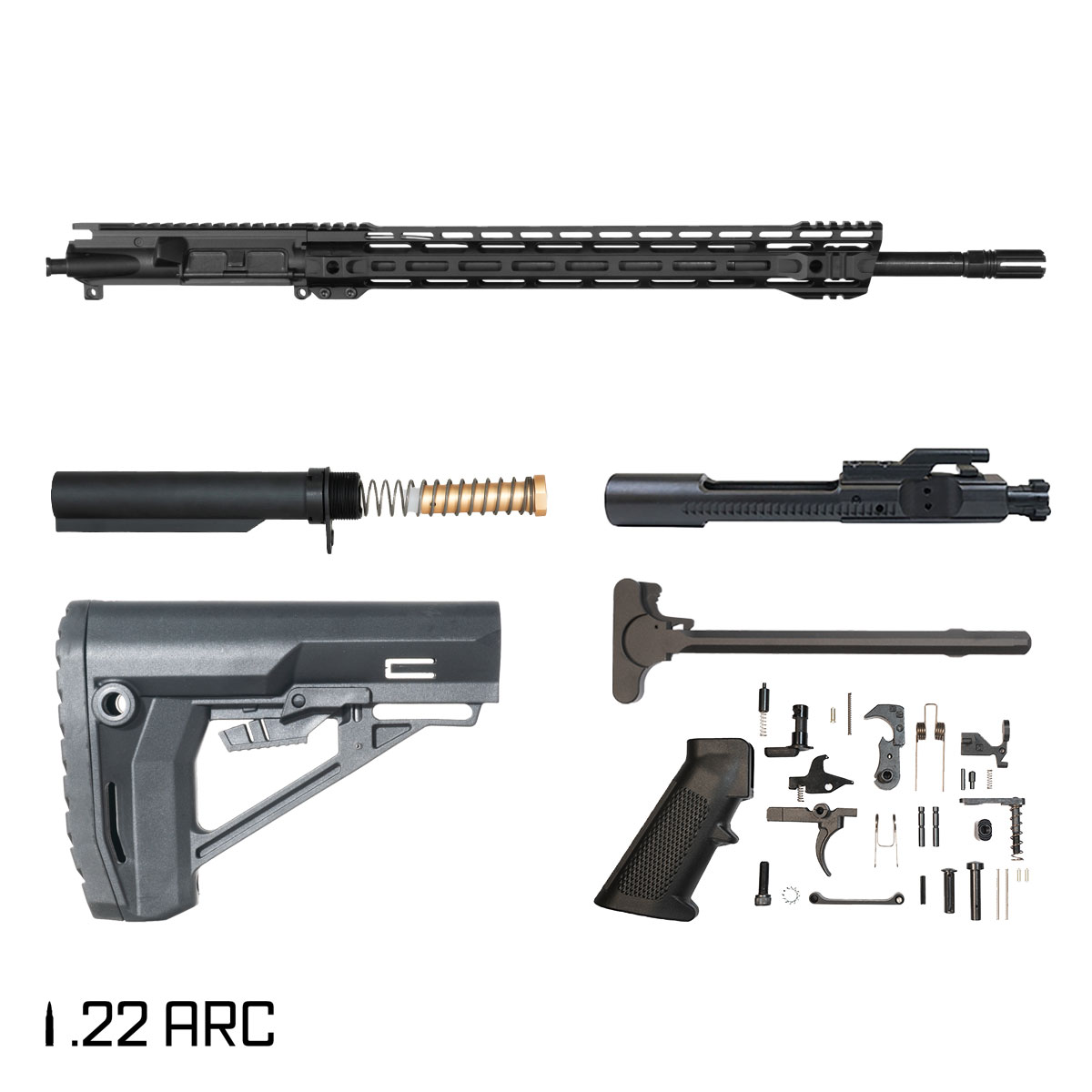 Davidson Defense Blackwell 20-inch Rifle-Gas 1:7 22 ARC AR-15 M-Lok Handguard Rifle Full Build Kit