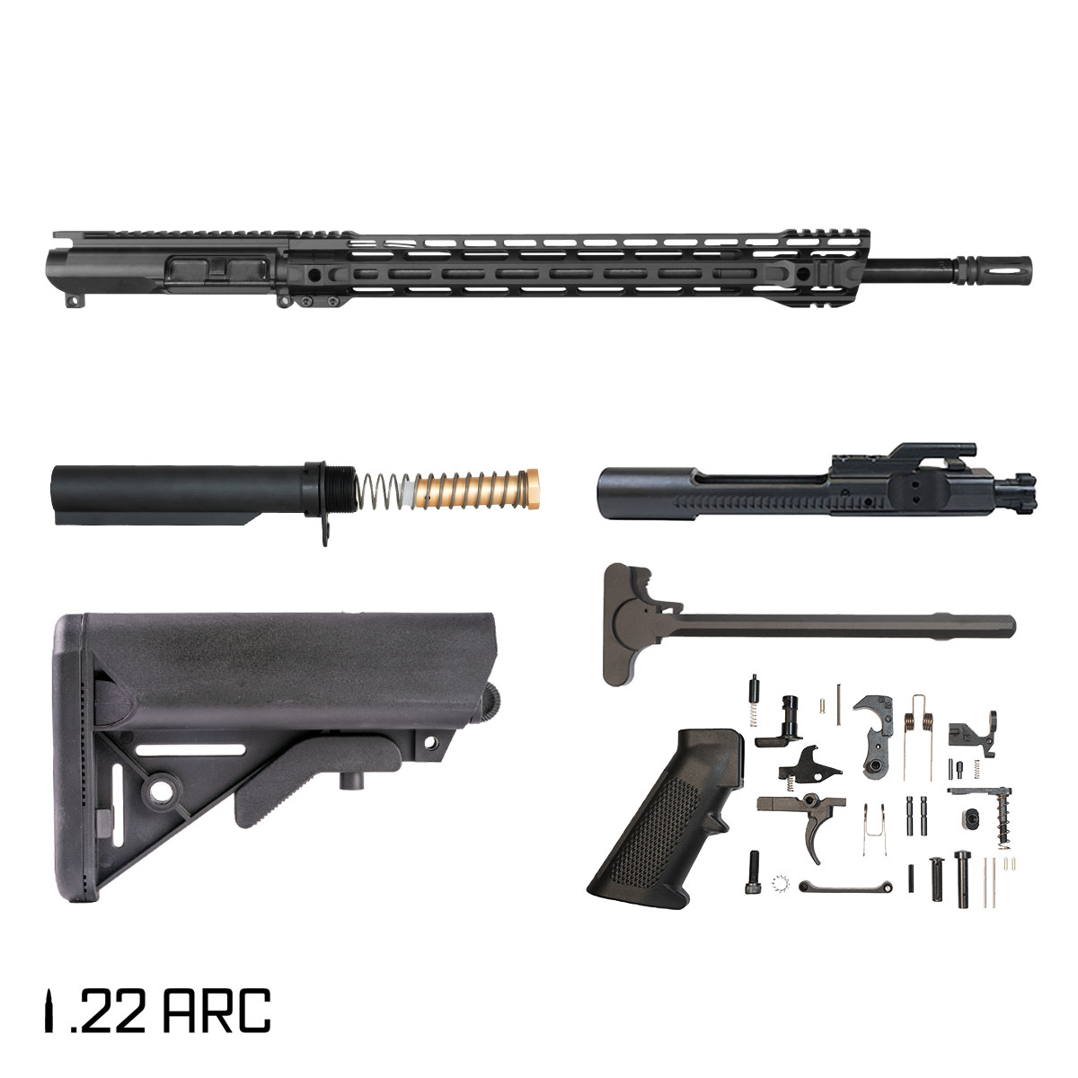Davidson Defense Speartip 20-inch Rifle-Gas 1:7 22 ARC AR-15 M-Lok Handguard Rifle Full Build Kit