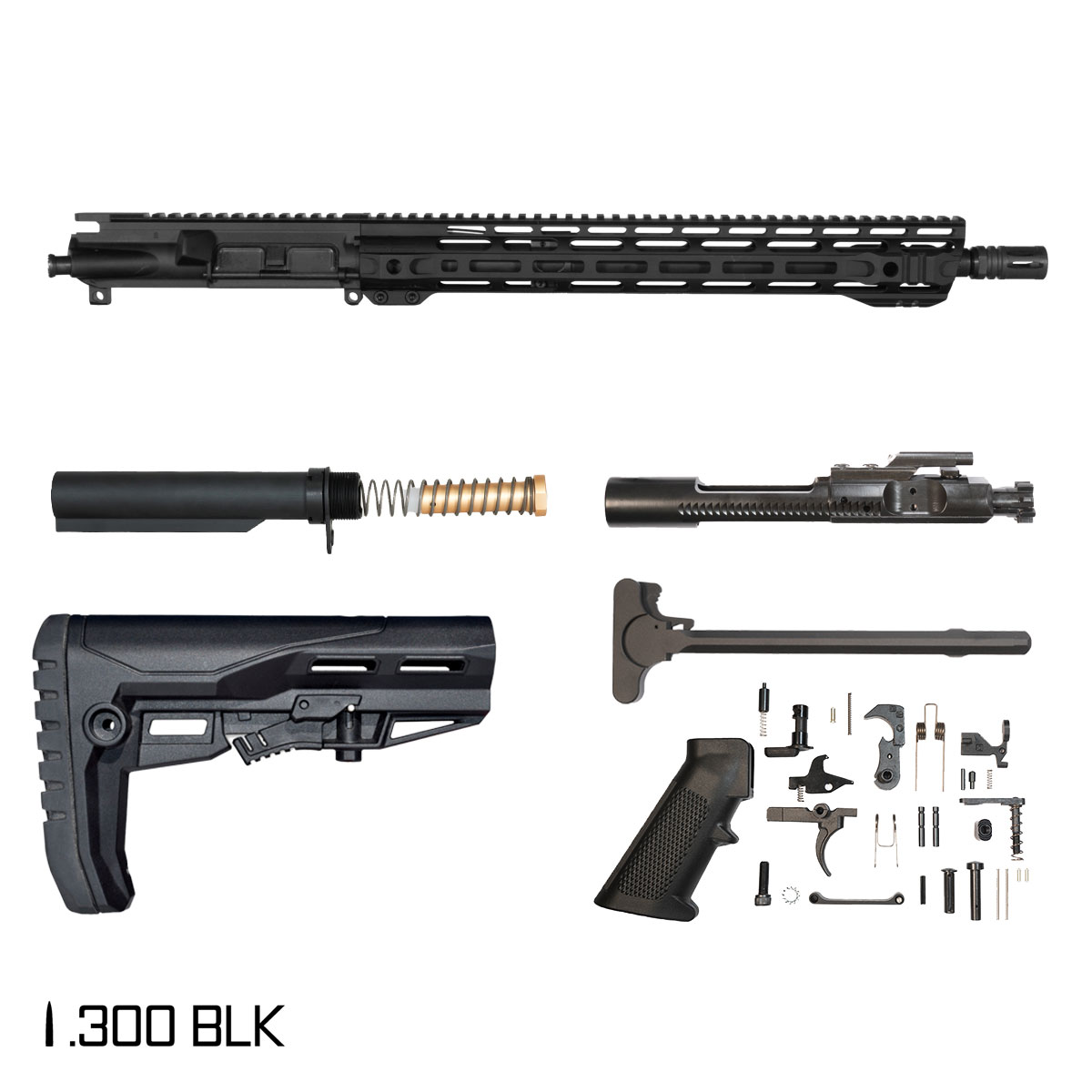 Davidson Defense Confrontation 16-inch Pistol-Gas 1:8 .300 BLK AR-15 M-Lok Rifle Full Build Kit