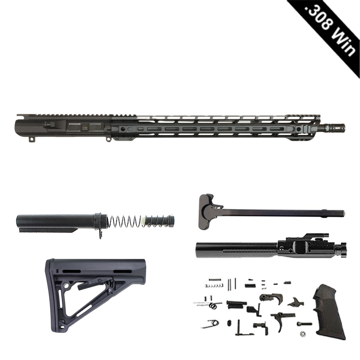 Davidson Defense Downpour 20-inch LR-308 .308 Win Rifle Full Build Kit