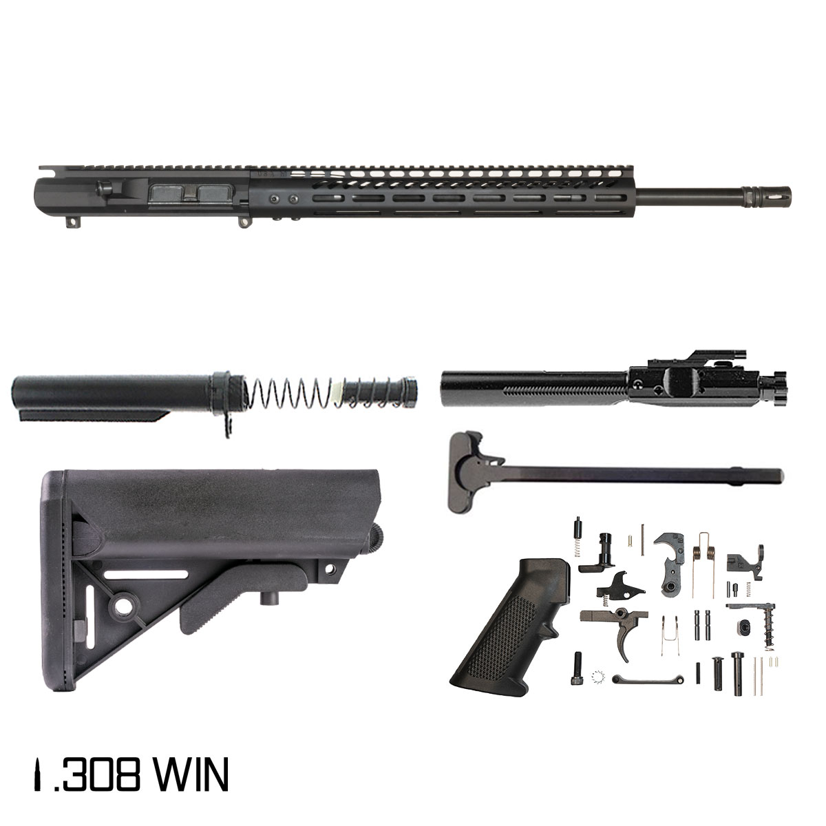Davidson Defense Janus 20-inch Rifle-Gas 1:10 .308 Win AR-10 Freefloat M-Lok Handguard Rifle Full Build Kit