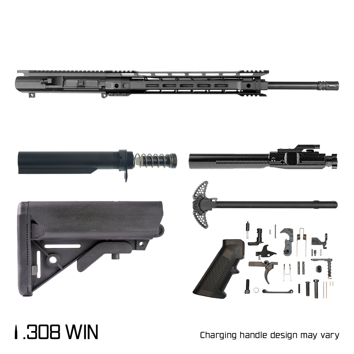 Davidson Defense Amarok 20-inch Rifle-Gas 1:10 .308 Win AR-10 Freefloat M-Lok Handguard Rifle Full Build Kit