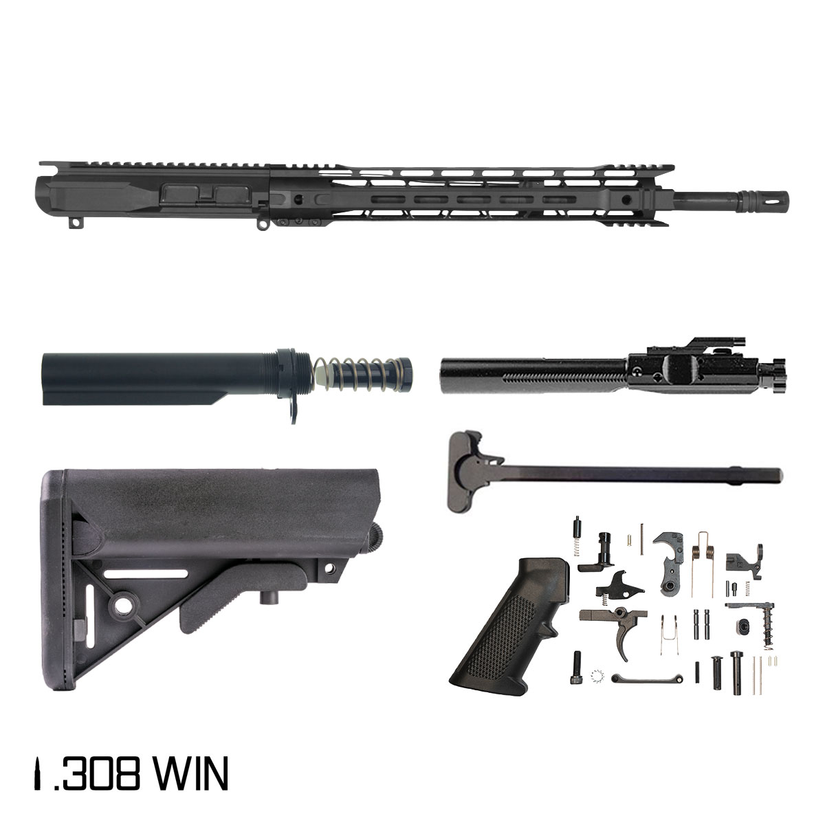 Davidson Defense Centurion 18-inch Mid-Gas 1:10 .308 Win AR-10 Handguard Rifle Full Build Kit