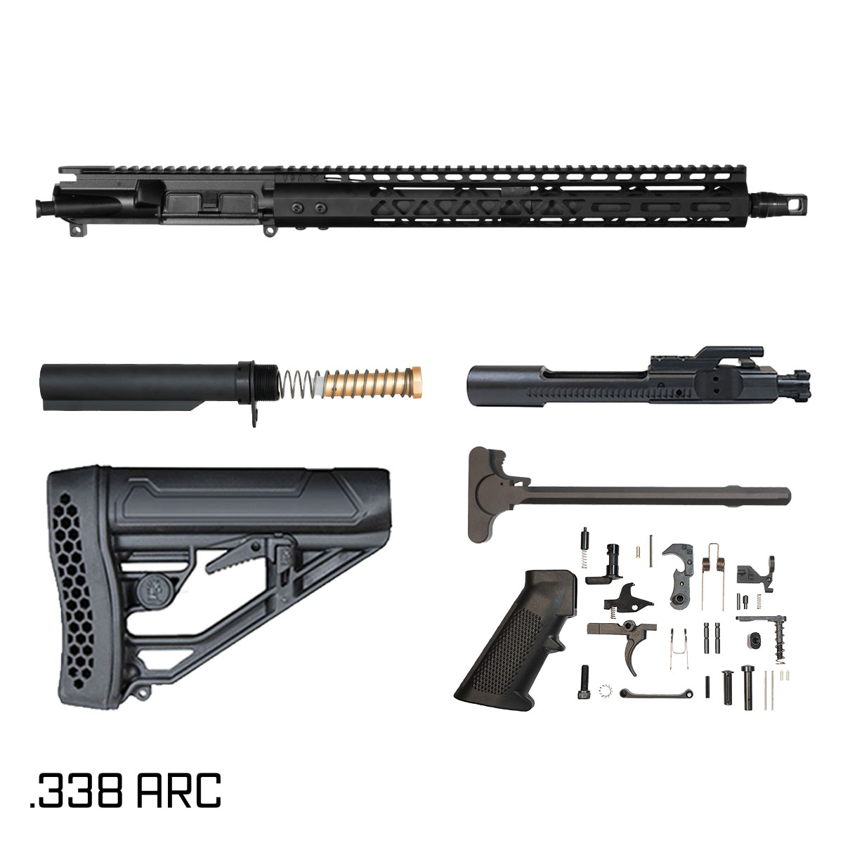 Davidson Defense Guard Dog 16-inch Carbine-Gas 1:8 338 ARC AR-15 M-Lok Handguard Rifle Full Build Kit