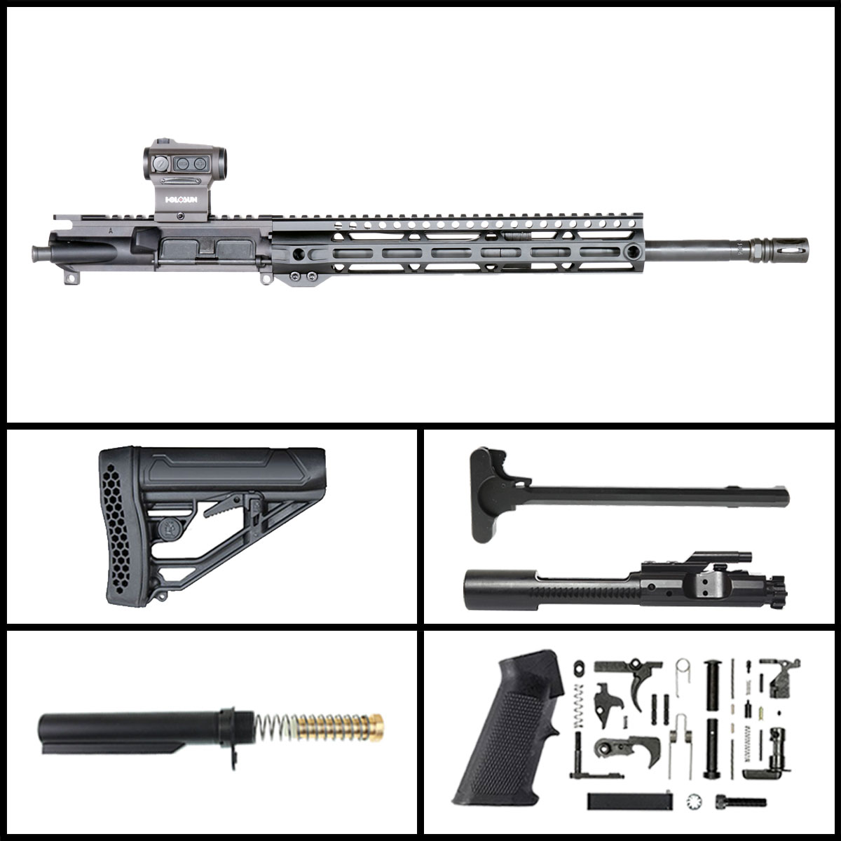 Davidson Defense 'Legend's Fate w/ Holosun Micro Red Dot' 16-inch AR-15 .350 Legend Phosphate Rifle Full Build Kit