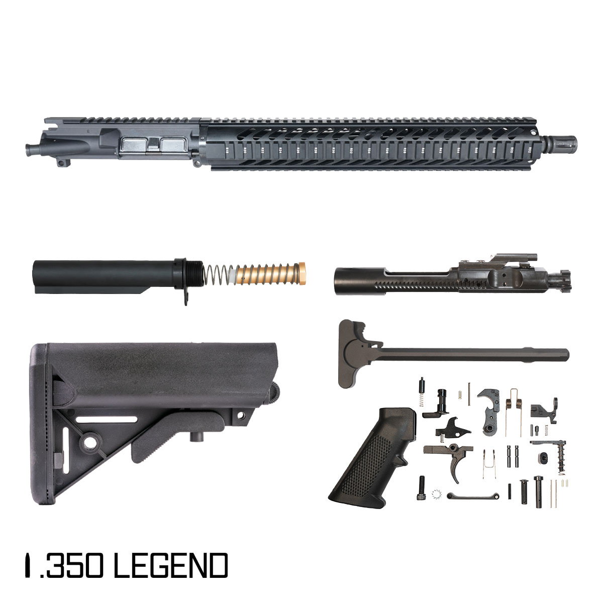  Davidson Defense 'Avalanche in .350' 16-inch AR-15 .350 Legend Phosphate Rifle Full Build Kit