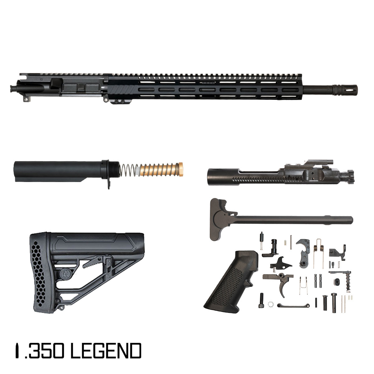 Davidson Defense Aegis 18-inch Carbine-Gas 1:16 .350 Legend AR-15 Freefloat M-Lok Handguard Rifle Full Build Kit