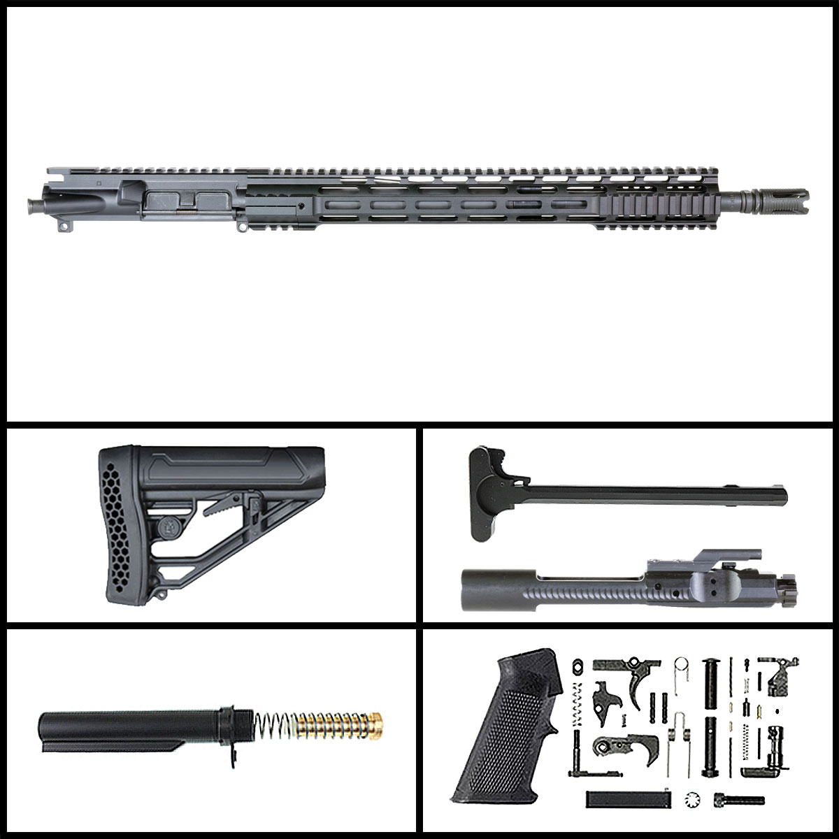 DD 'Chrome Ally' 18-inch AR-15 .450 Bushmaster Phosphate Rifle Full Build Kit
