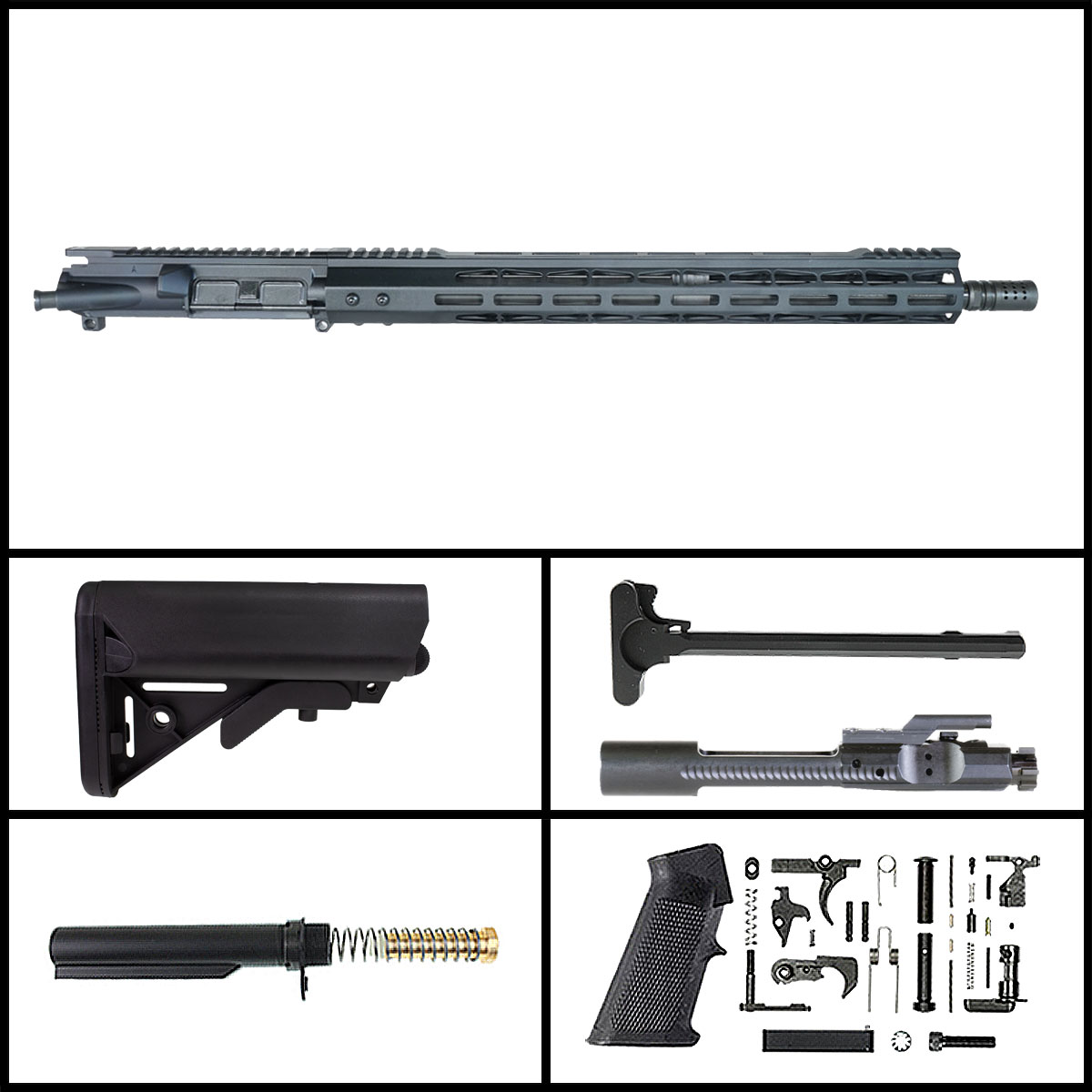 'Sonic Blaze' 18-inch AR-15 .450 Bushmaster Phosphate Rifle Full Build Kit