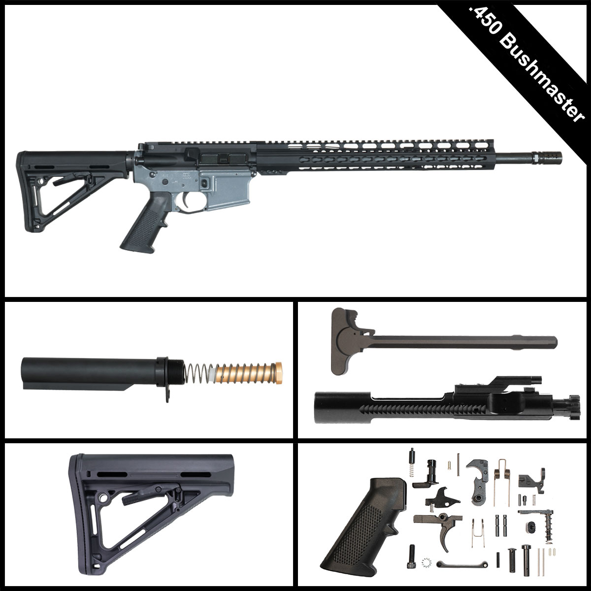 Davidson Defense Inquisitorius 18-inch AR-15 .450 Bushmaster Rifle Full Build Kit