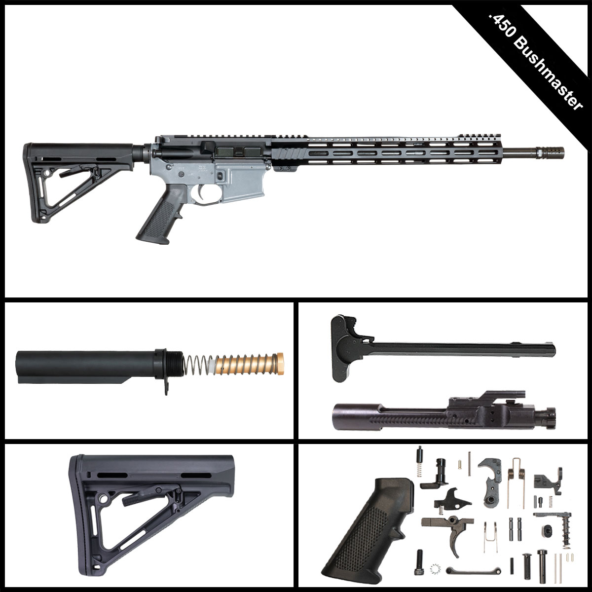 Davidson Defense Rebellion 18-inch AR-15 .450 Bushmaster Rifle Full Build Kit