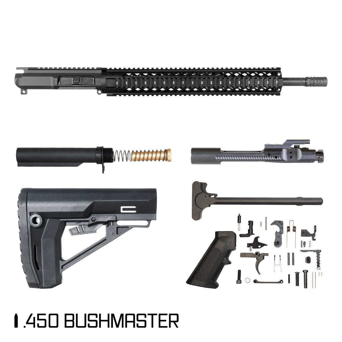 Davidson Defense Manticore 18-inch Mid-Gas 1:24 .450 Bushmaster AR-15 Quad-Rail Rifle Full Build Kit