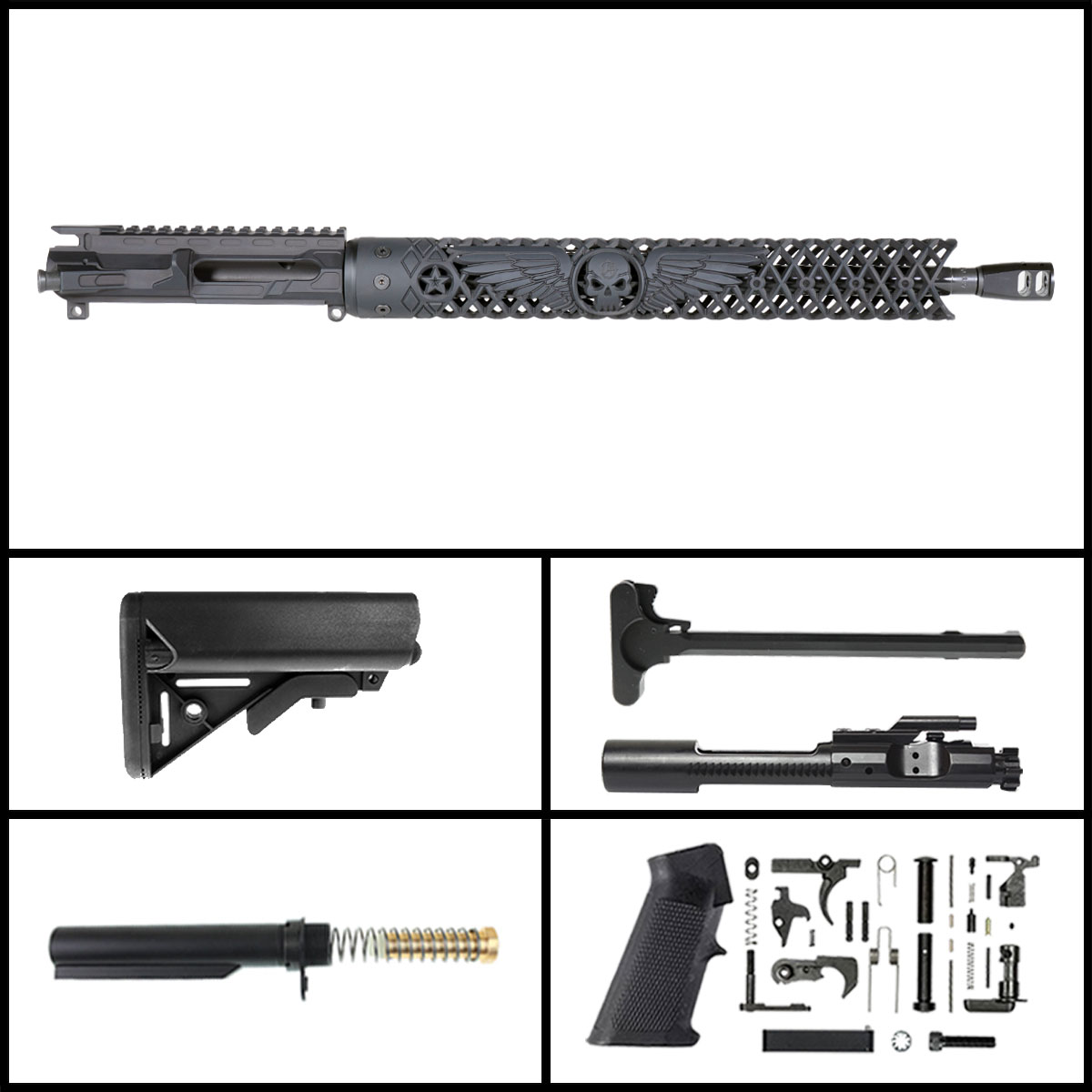DD 'Wicked Winner' 16-inch AR-15 5.56 NATO Parkerized Rifle Full Build Kit