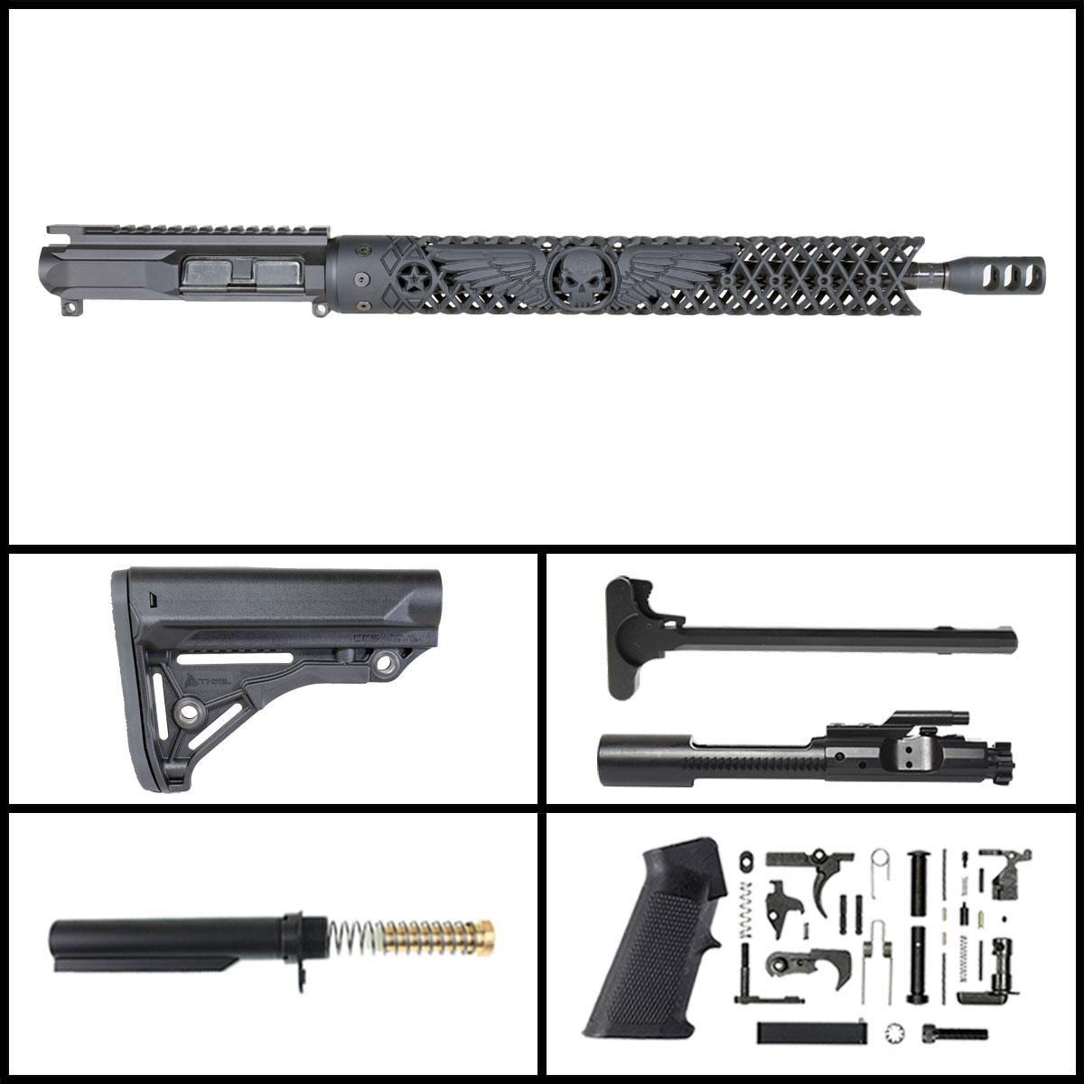 Davidson Defense 'Wicked Wonder' 16-inch AR-15 5.56 NATO Parkerized Rifle Full Build Kit