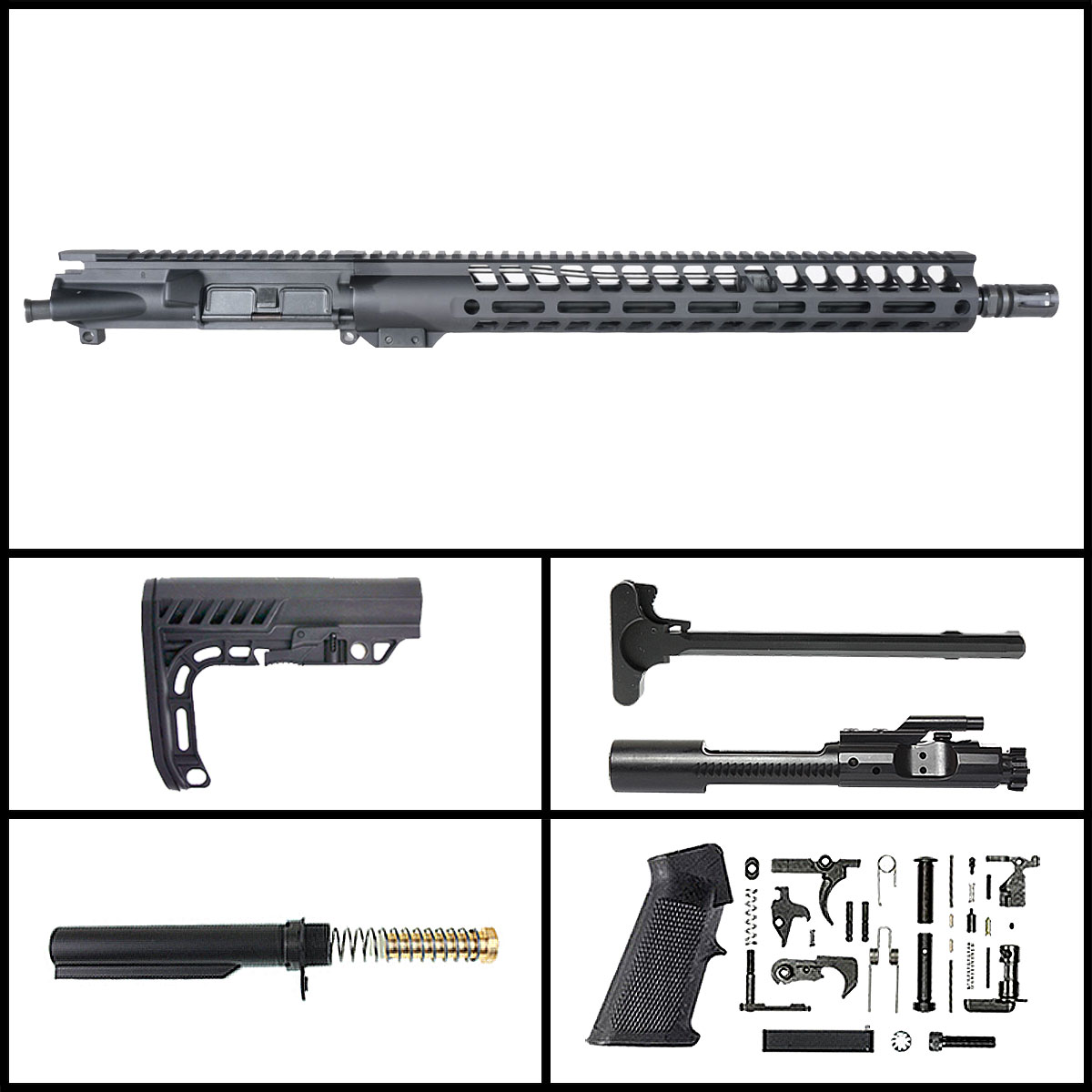 'The Ghoul' 16-inch AR-15 5.56 NATO QPQ Nitride Rifle Full Build Kit