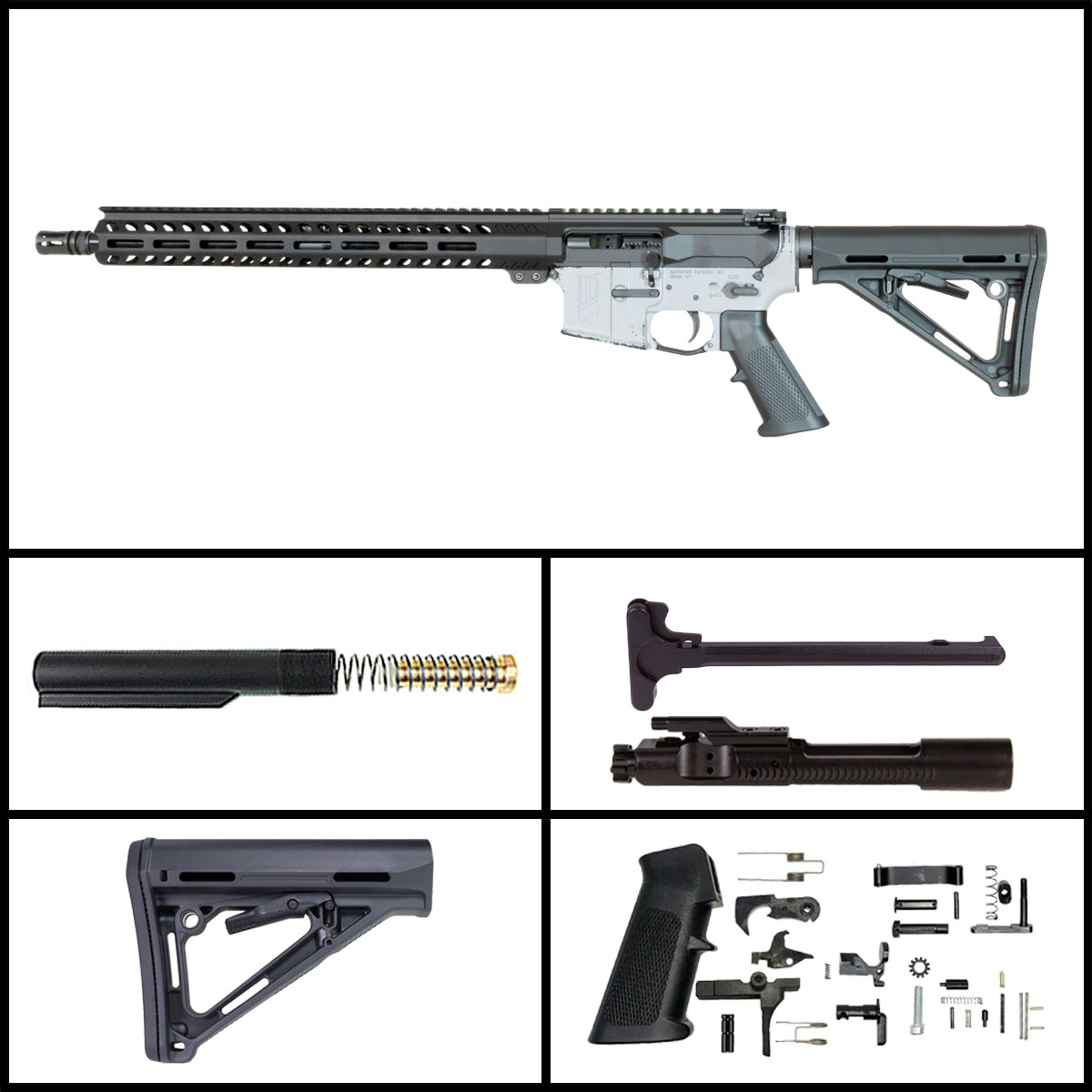 Davidson Defense 'Starfury' 16-inch AR-15 5.56 NATO Nitride Left-Handed Rifle Full Build Kit