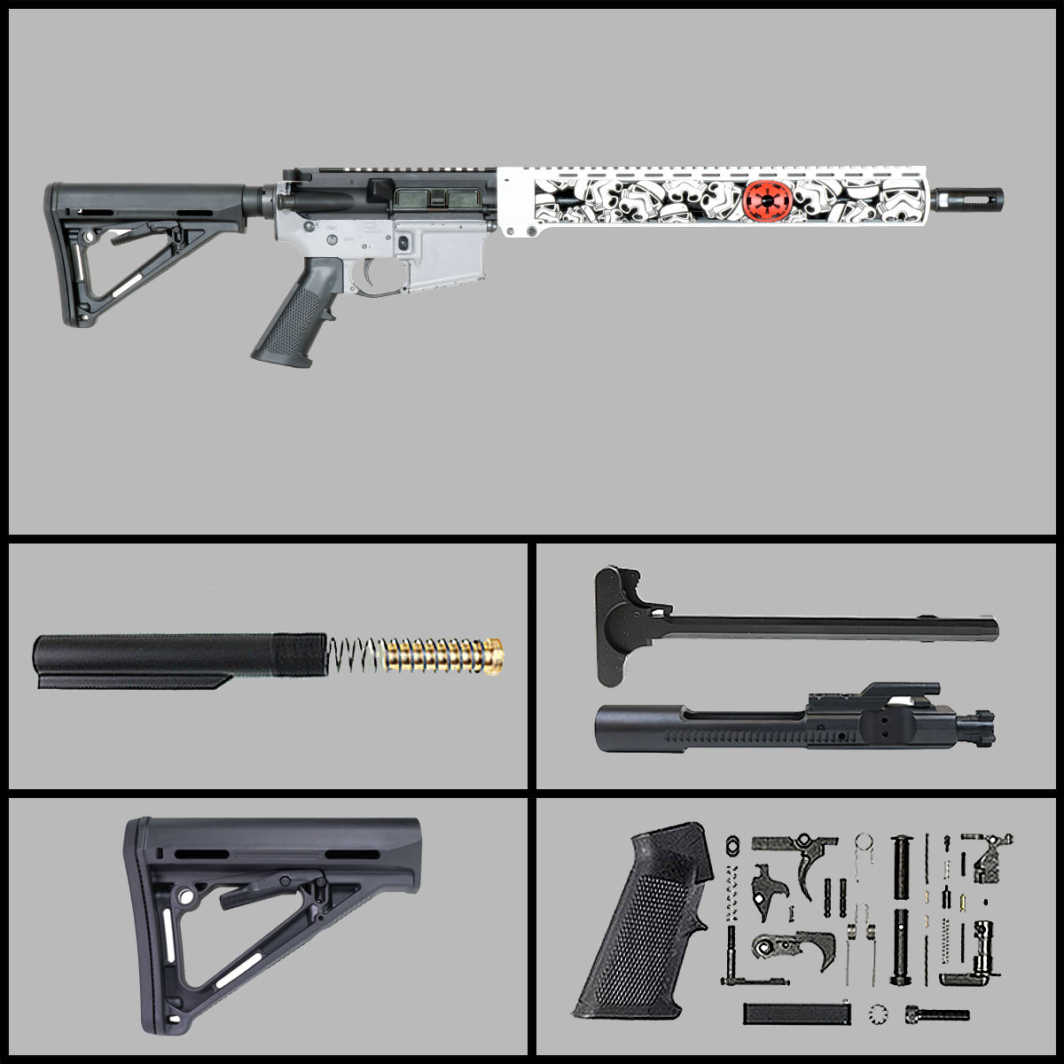 Davidson Defense 'Galactic March in 5.56' 16-inch AR-15 5.56 NATO Nitride Rifle Full Build Kit