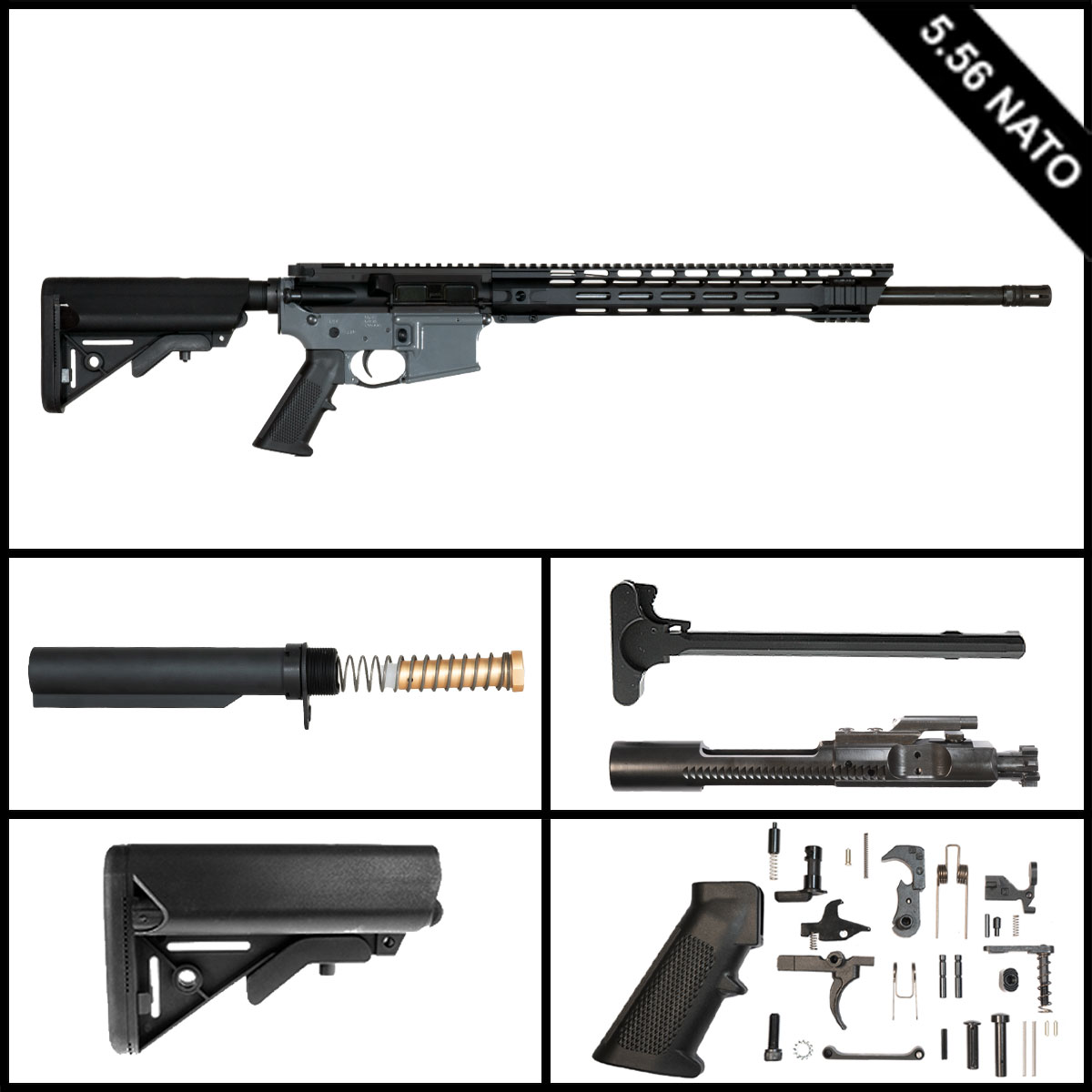 Davidson Defense Nightgrid 20-inch AR-15 5.56 NATO Rifle Full Build Kit