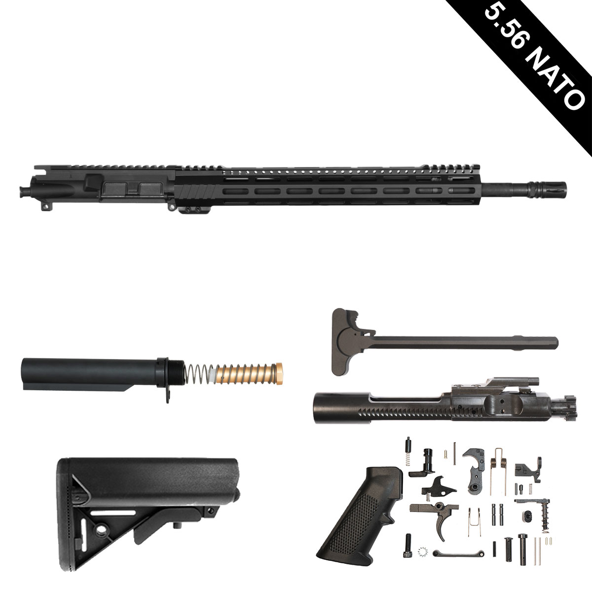 Davidson Defense Crashout 18-inch Rifle-Gas 5.56 NATO AR-15 Rifle Full Build Kit