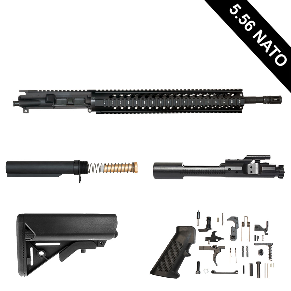 Davidson Defense LAZR 18-inch Rifle-Gas 5.56 NATO AR-15 Rifle Full Build Kit