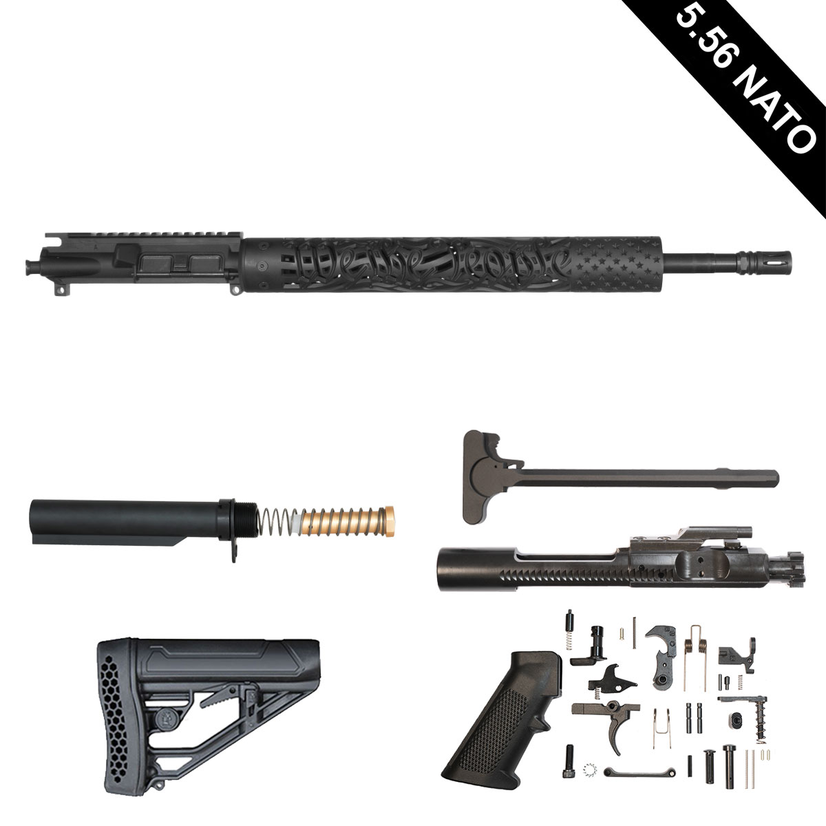 Davidson Defense Patriot 18-inch Rifle-Gas 5.56 NATO AR-15 Rifle Full Build Kit