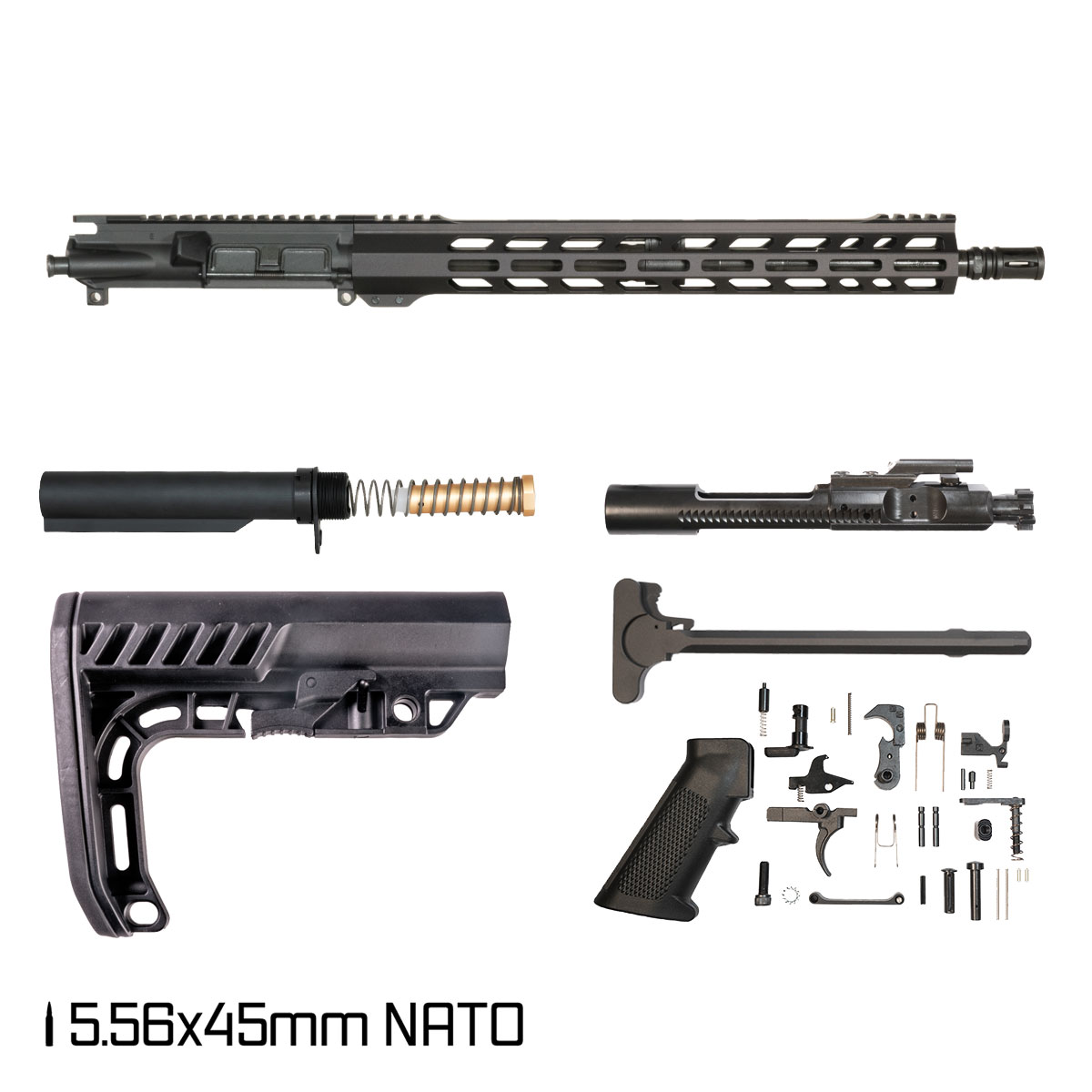 Davidson Defense Lorica 16-inch Carbine-Gas 1:10 5.56 NATO AR-15 Freefloat M-Lok Handguard Rifle Full Build Kit