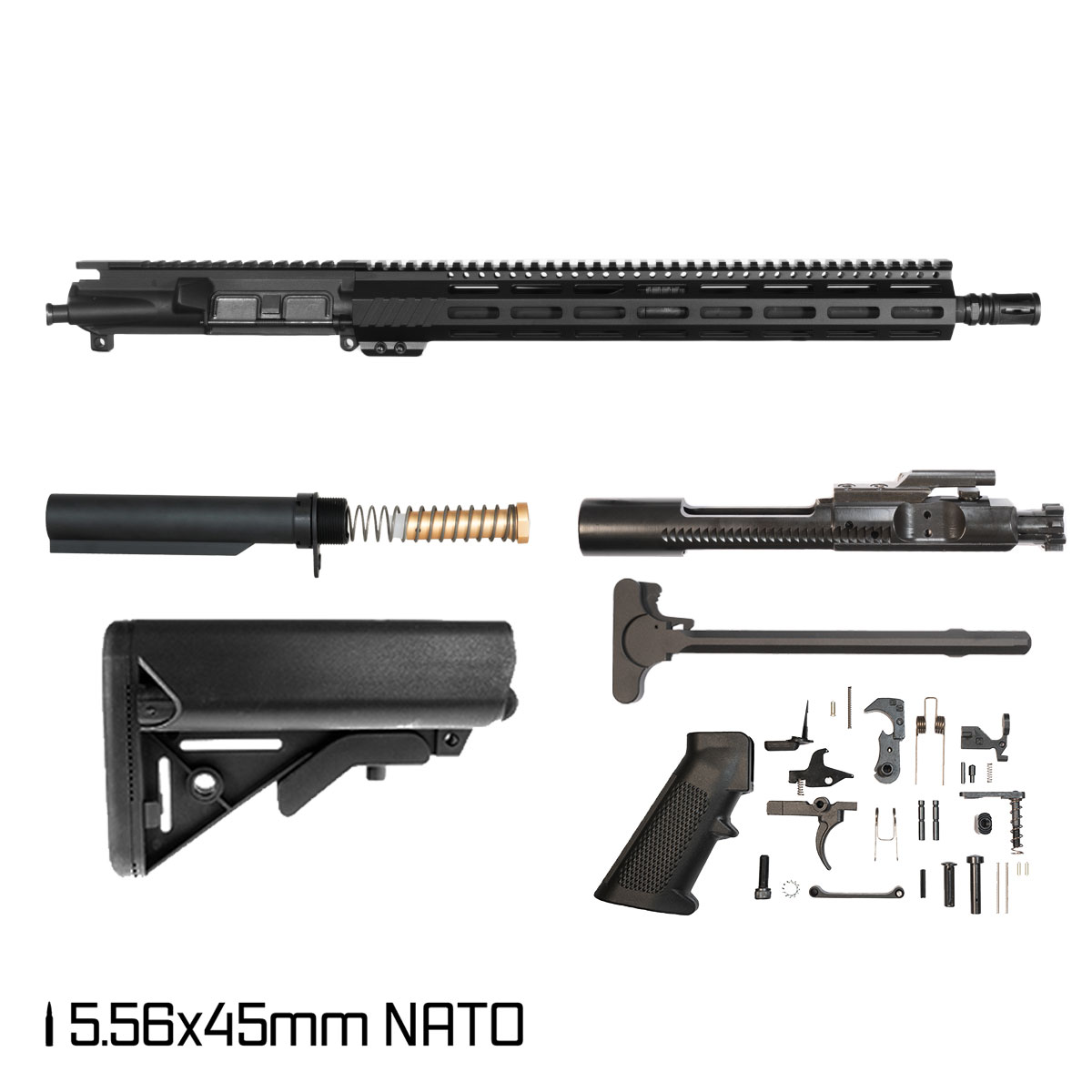 Davidson Defense Aegis 16-inch Carbine-Gas 1:7 5.56 NATO AR-15 Freefloat M-Lok Handguard Rifle Full Build Kit