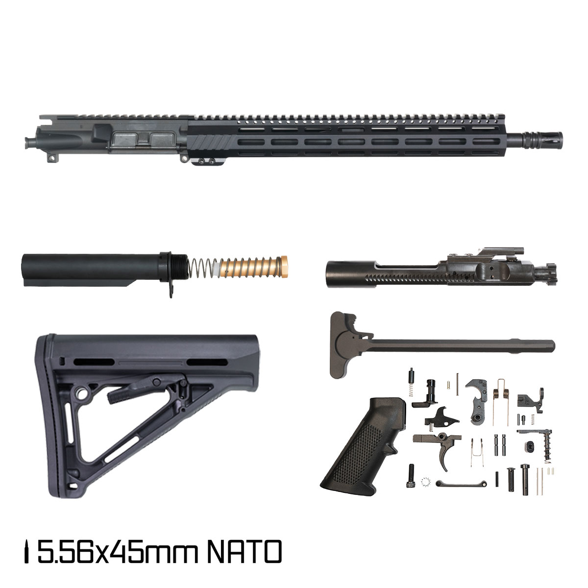 Davidson Defense Aegis 16-inch Carbine-Gas 1:7 5.56 NATO AR-15 Freefloat M-Lok Handguard Rifle Full Build Kit