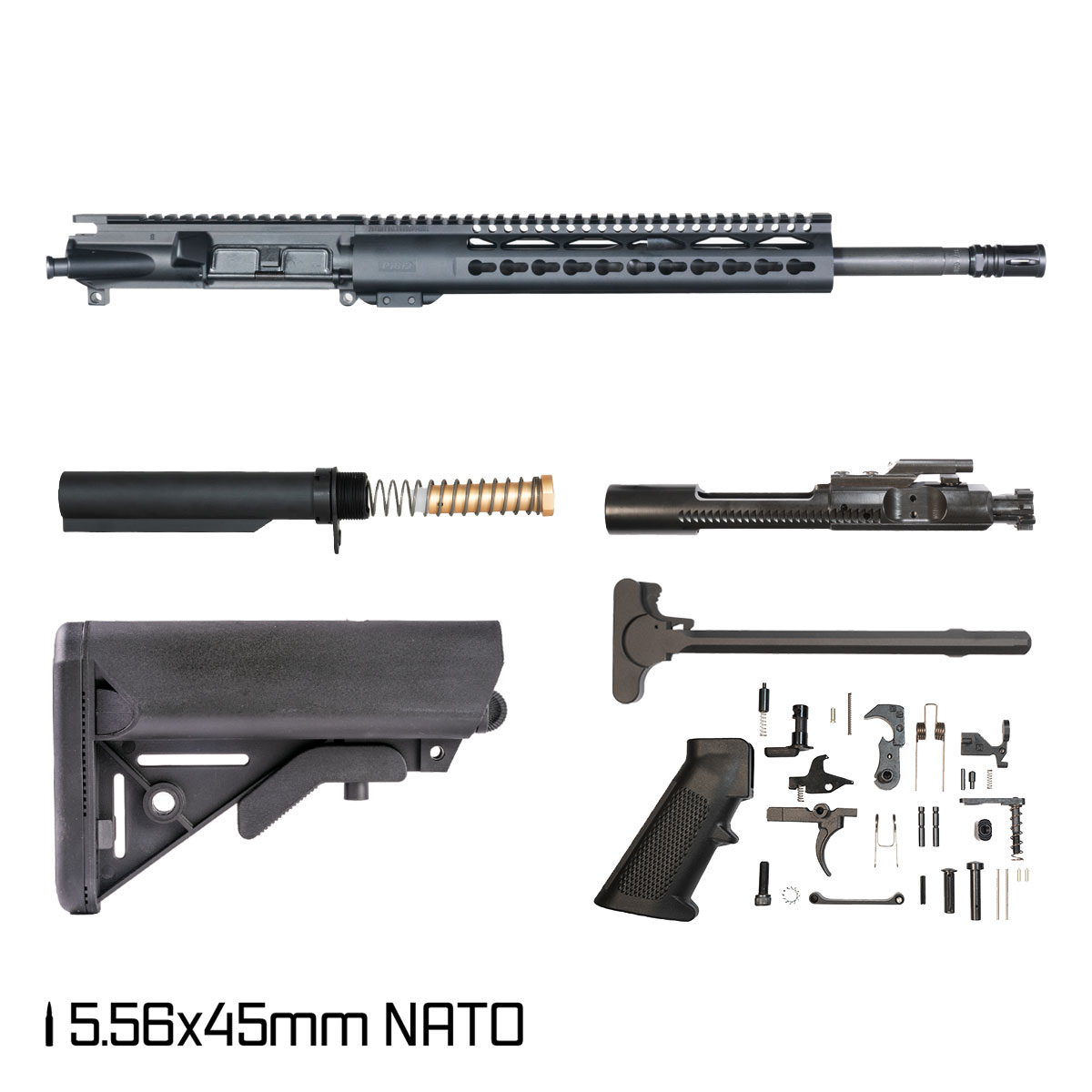 Davidson Defense Last Impact 16-inch Carbine-Gas 1:7 5.56 NATO AR-15 Freefloat Keymod Handguard Rifle Full Build Kit