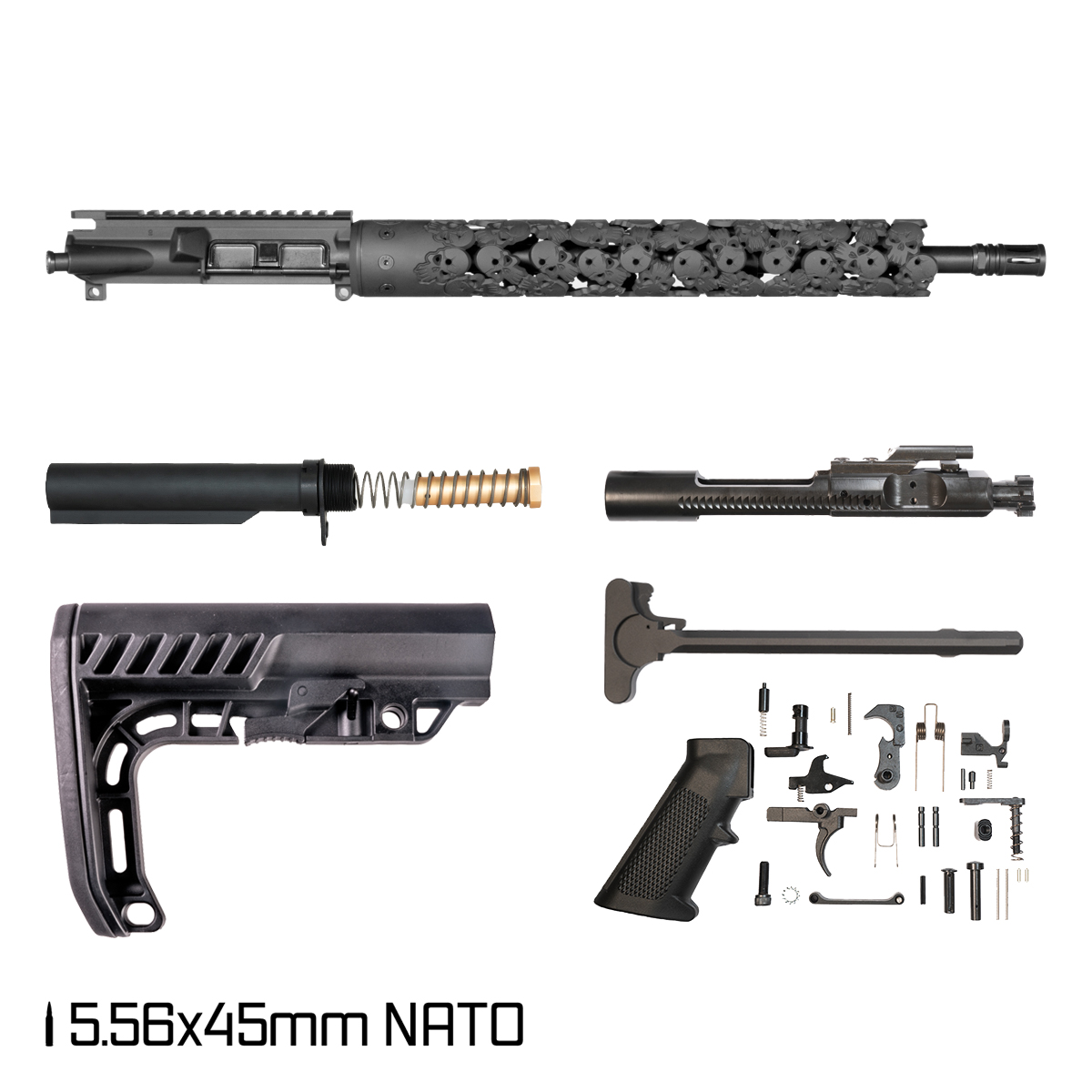 Davidson Defense Retribution 16.5-inch Mid-Gas 1:7 5.56 NATO AR-15 One Shot Handguard Rifle Full Build Kit