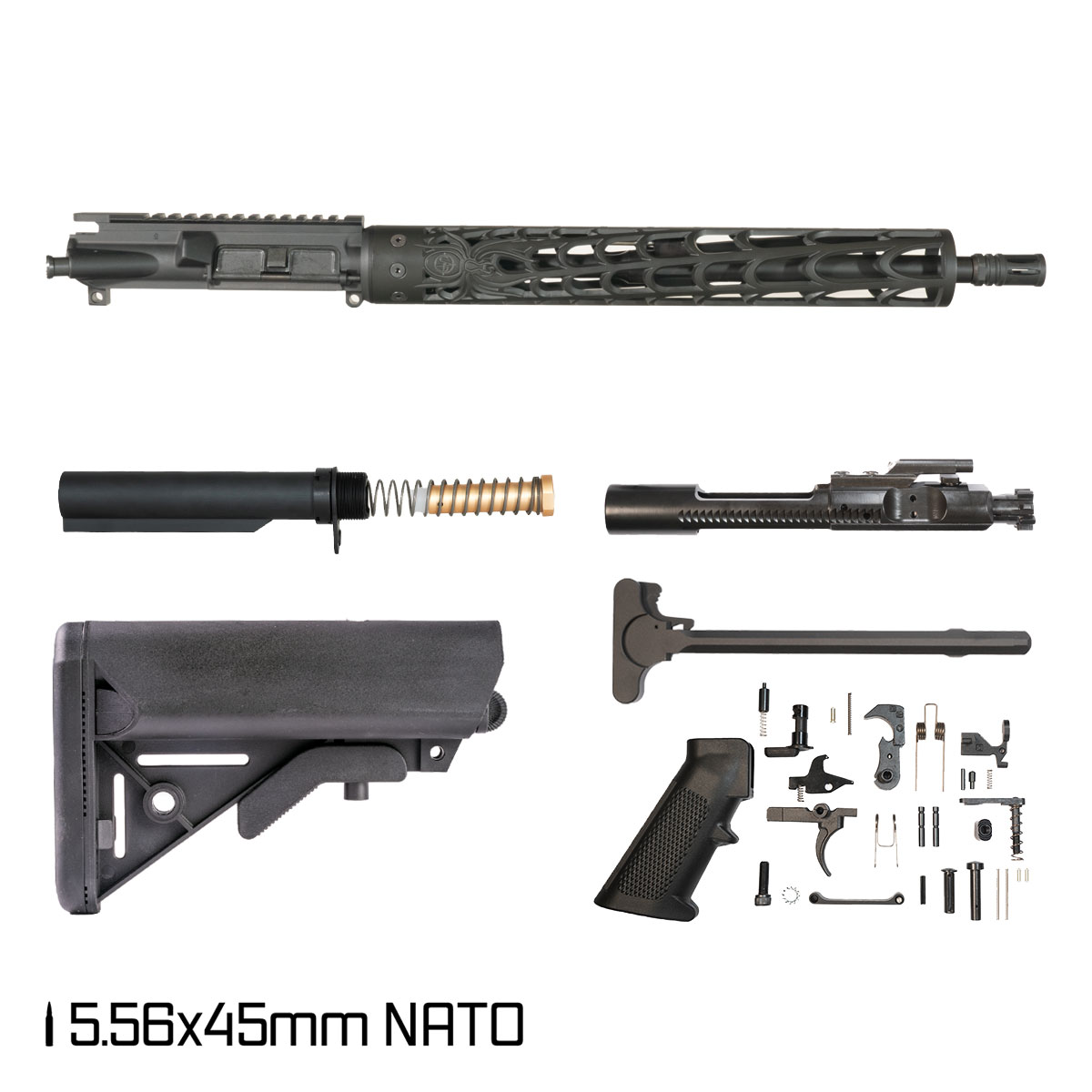 Davidson Defense Web Slinger 16-inch Carbine-Gas 1:7 5.56 NATO AR-15 Custom Handguard Rifle Full Build Kit