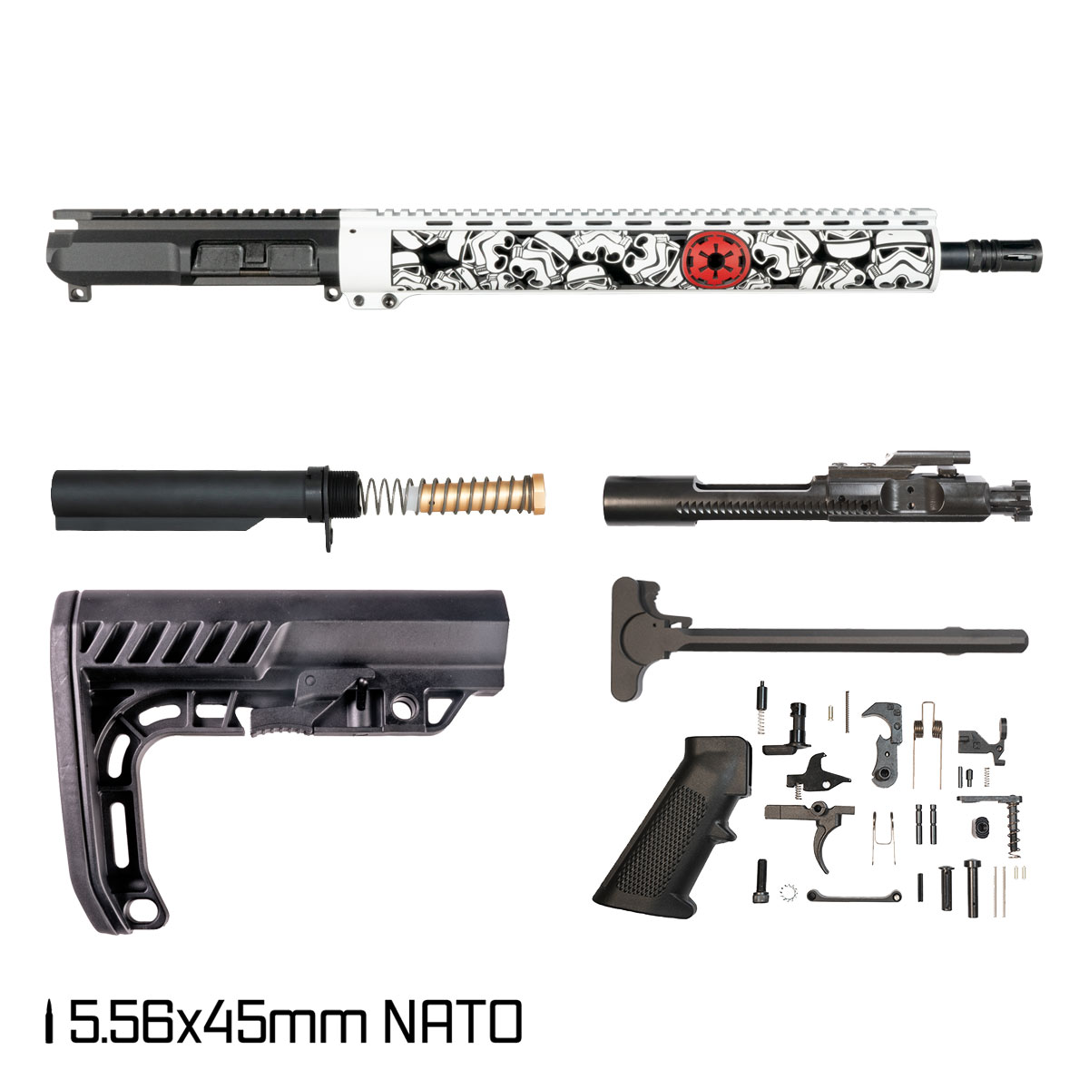 Davidson Defense Imperial Soldier 16.5-inch Mid-Gas 1:7 5.56 NATO AR-15 Freefloat M-Lok Handguard Rifle Full Build Kit