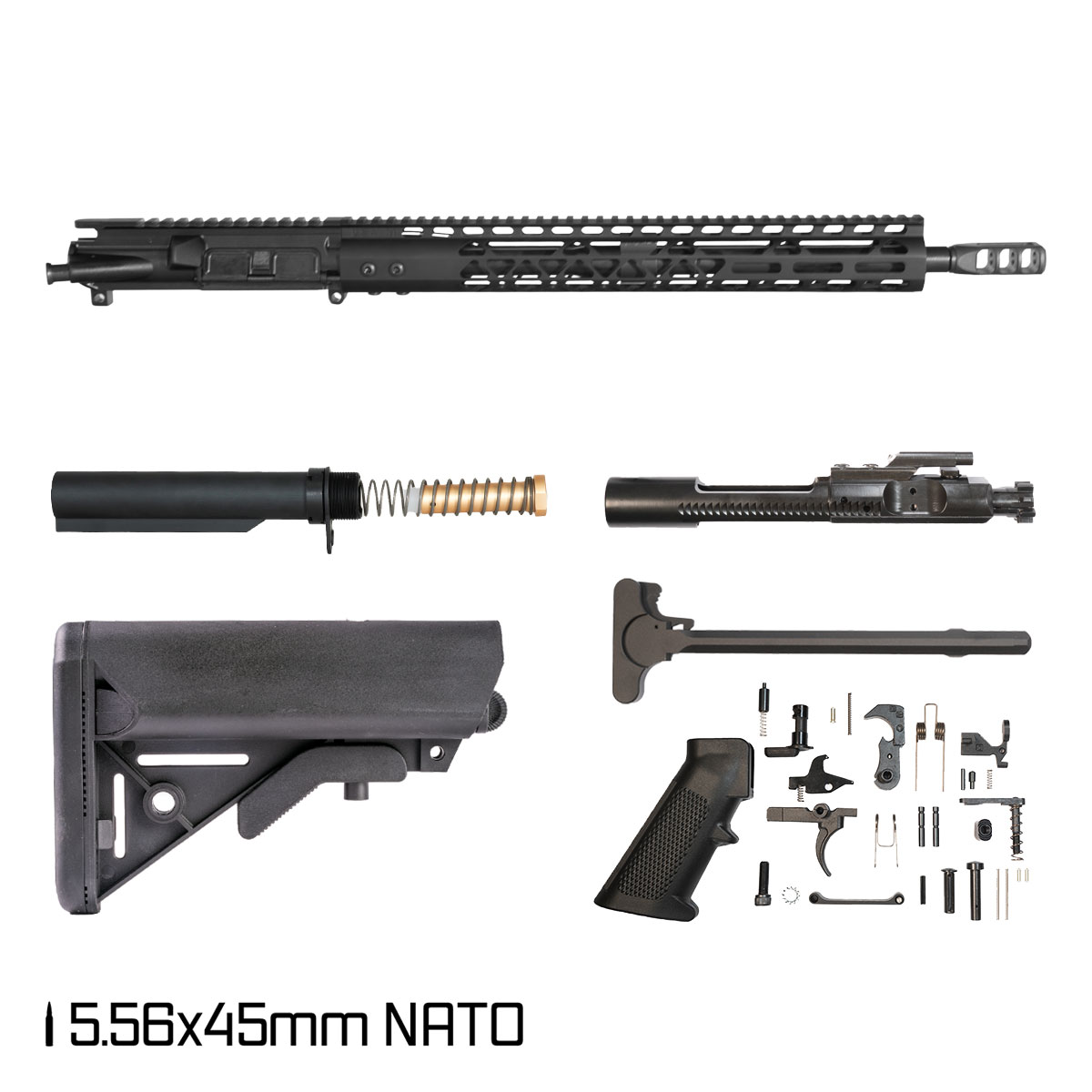 Davidson Defense Infantry 16-inch Carbine-Gas 1:7 5.56 NATO AR-15 M-Lok Handguard Rifle Full Build Kit