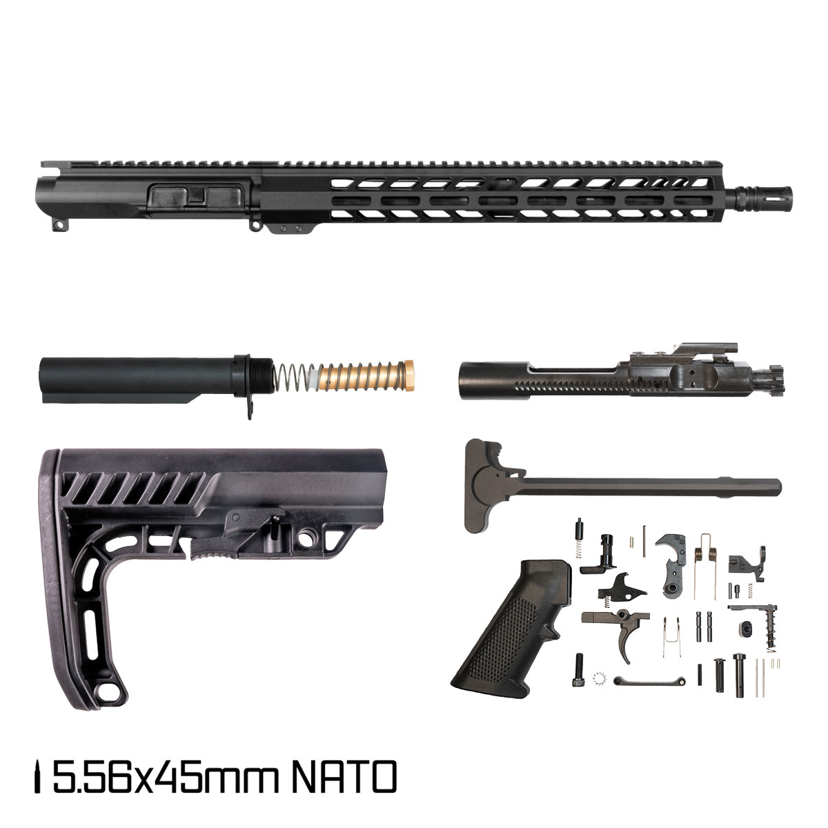 Davidson Defense Ronin 16-inch Carbine-Gas 1:8 5.56 NATO AR-15 M-Lok Handguard Rifle Full Build Kit