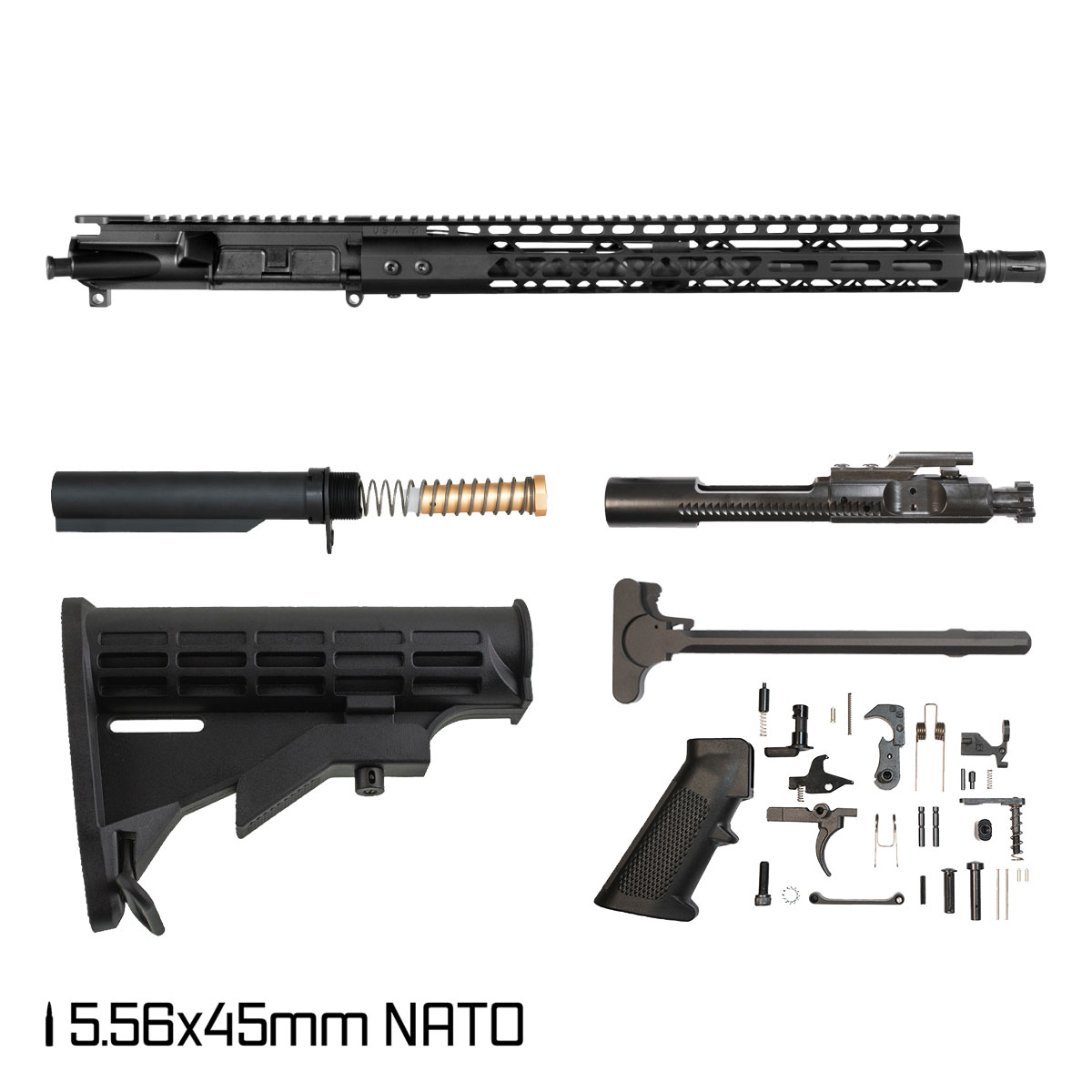 Davidson Defense Phorcys 16-inch Carbine-Gas 1:8 5.56 NATO AR-15 M-Lok Handguard Rifle Full Build Kit