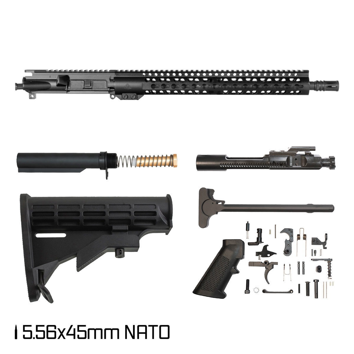Davidson Defense Warden Patrol 16-inch Carbine-Gas 1:8 5.56 NATO AR-15 KeyMod Rifle Full Build Kit