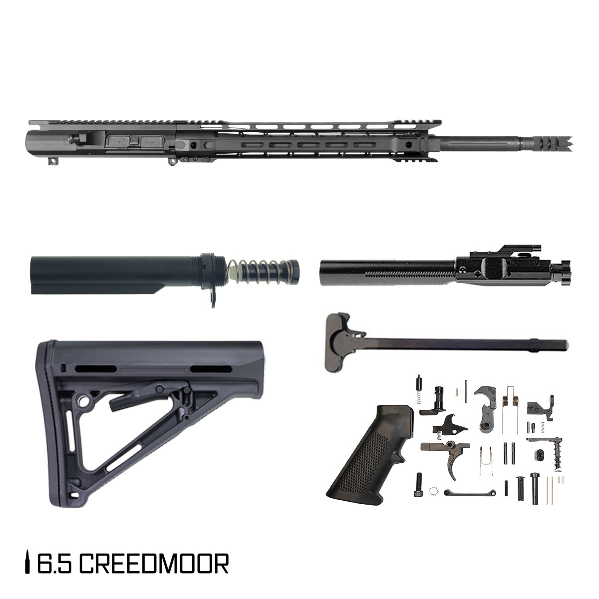 Davidson Defense Minotaur 20-inch Rifle-Gas 1:8 6.5 Creedmoor AR-10 Freefloat M-Lok Handguard Rifle Full Build Kit