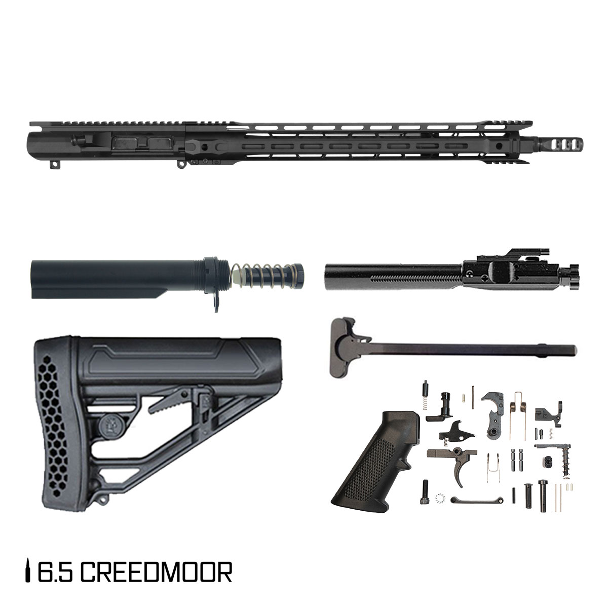 Davidson Defense Bjorn 20-inch Rifle-Gas 1:8 6.5 Creedmoor AR-10 M-Lok Handguard Rifle Full Build Kit