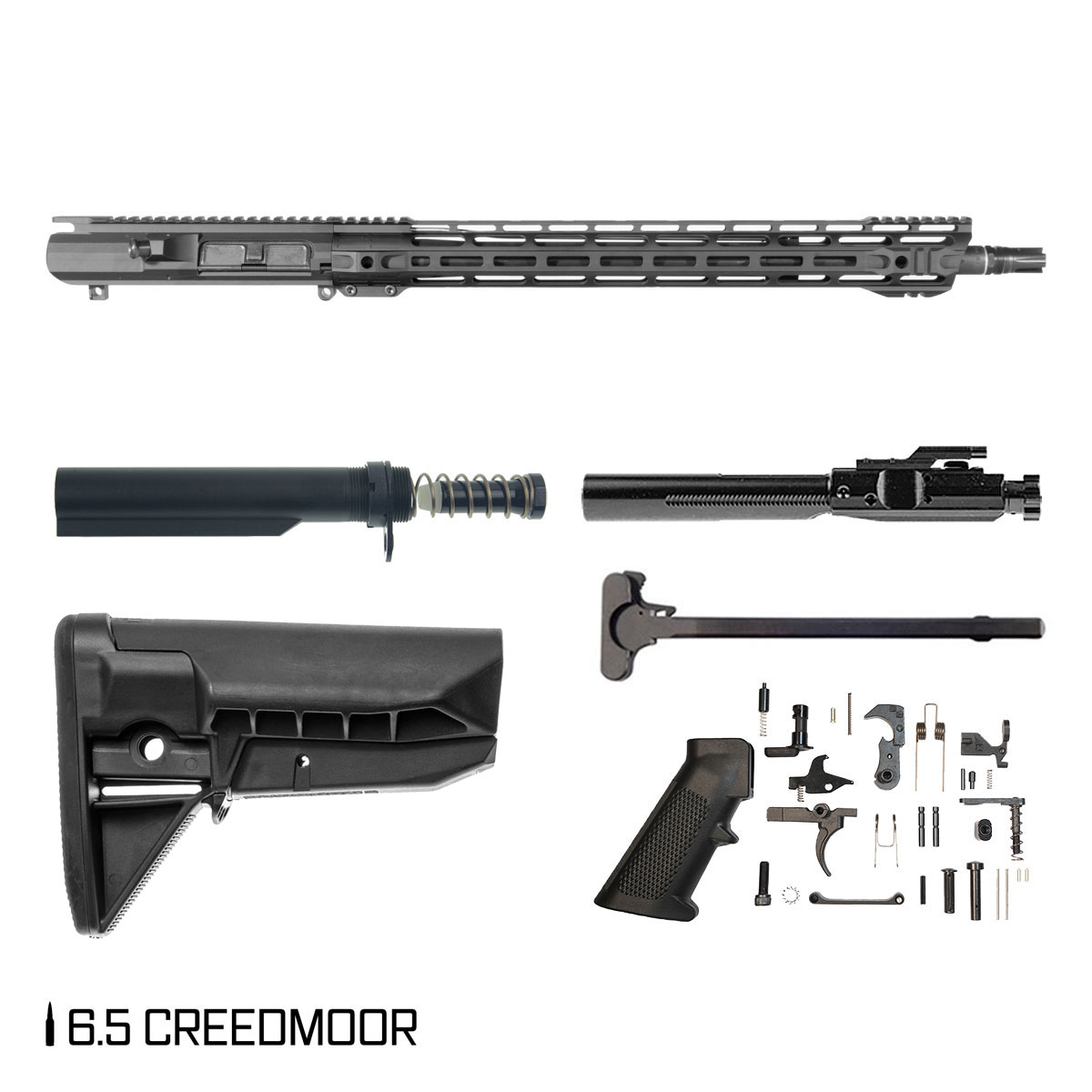 Davidson Defense Creedmoorite 20-inch Rifle-Gas 1:8 6.5 Creedmoor AR-10 Freefloat M-Lok Handguard Rifle Full Build Kit