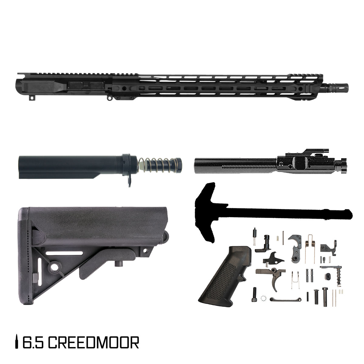 Davidson Defense At The Helm 20-inch Rifle-Gas 1:8 6.5 Creedmoor AR-10 Rifle Full Build Kit