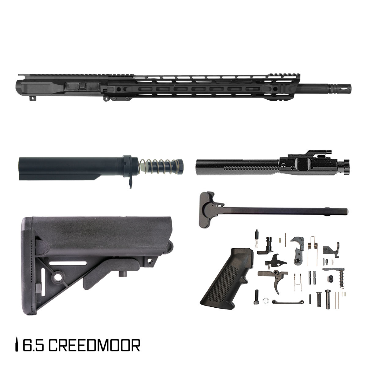 Davidson Defense Terminus 20-inch Rifle-Gas 1:8 6.5 Creedmoor AR-10 M-Lok Handguard Rifle Full Build Kit