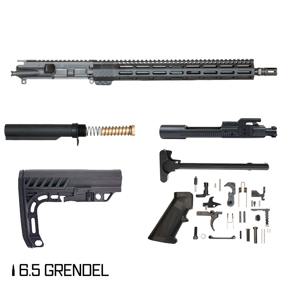 Davidson Defense Aegis 16-inch Carbine-Gas 1:8 6.5 Grendel AR-15 Freefloat M-Lok Handguard Rifle Full Build Kit