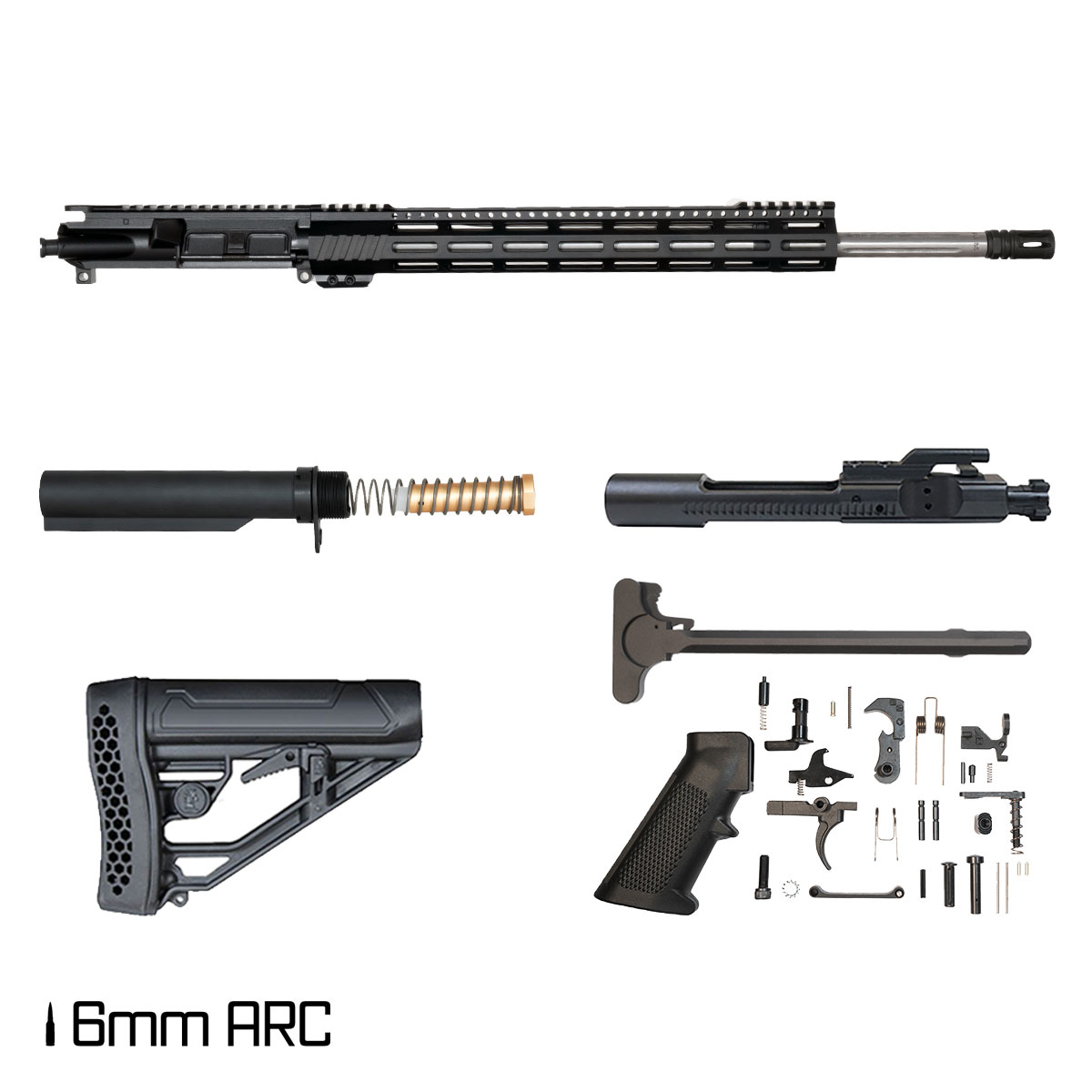 Davidson Defense Aegis Lightweight 20-inch Rifle-Gas 1:8 6MM ARC AR-15 Freefloat M-Lok Handguard Rifle Full Build Kit