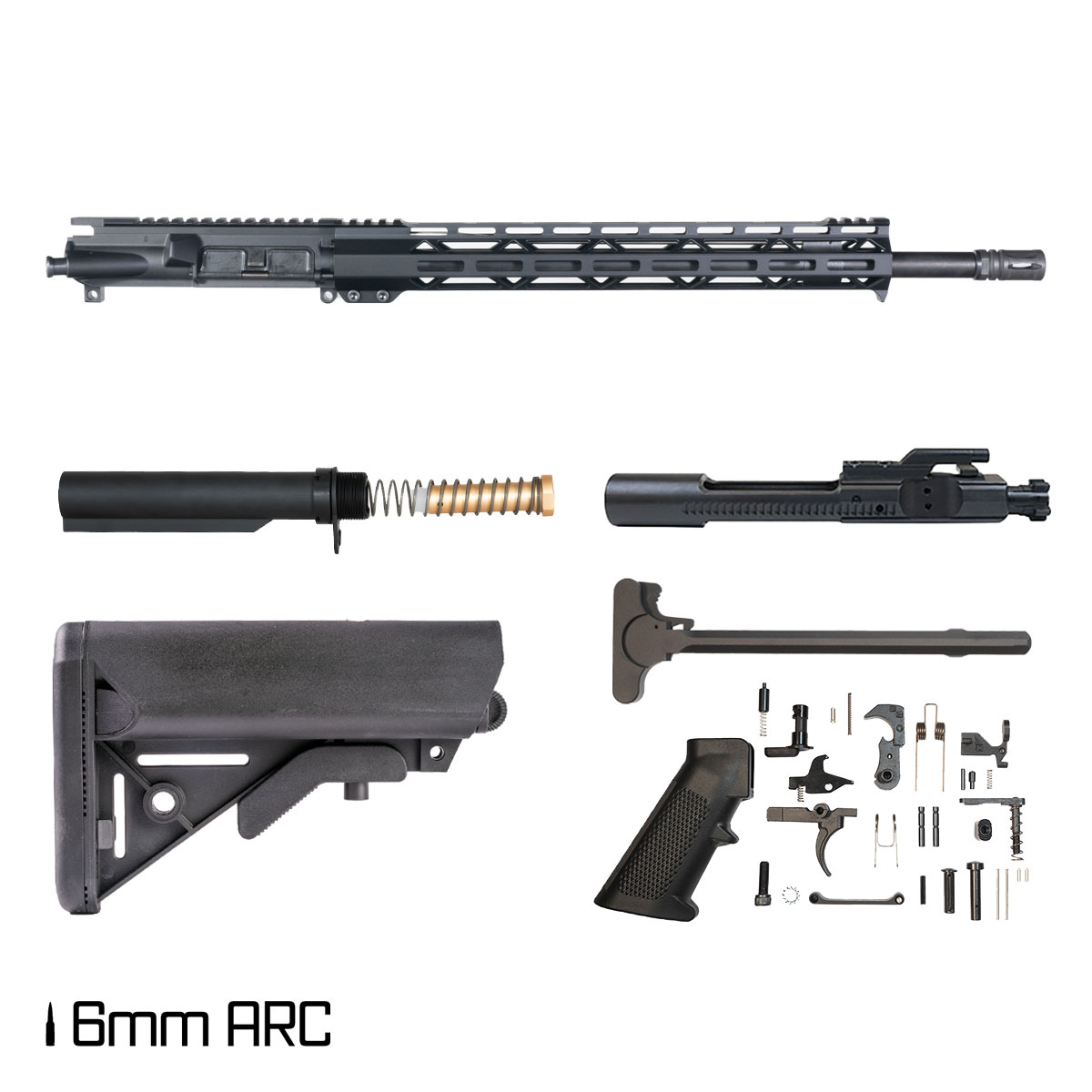 Davidson Defense Stratosphere 18-inch Rifle-Gas 1:7.5 6MM ARC AR-15 Freefloat M-Lok Handguard Rifle Full Build Kit